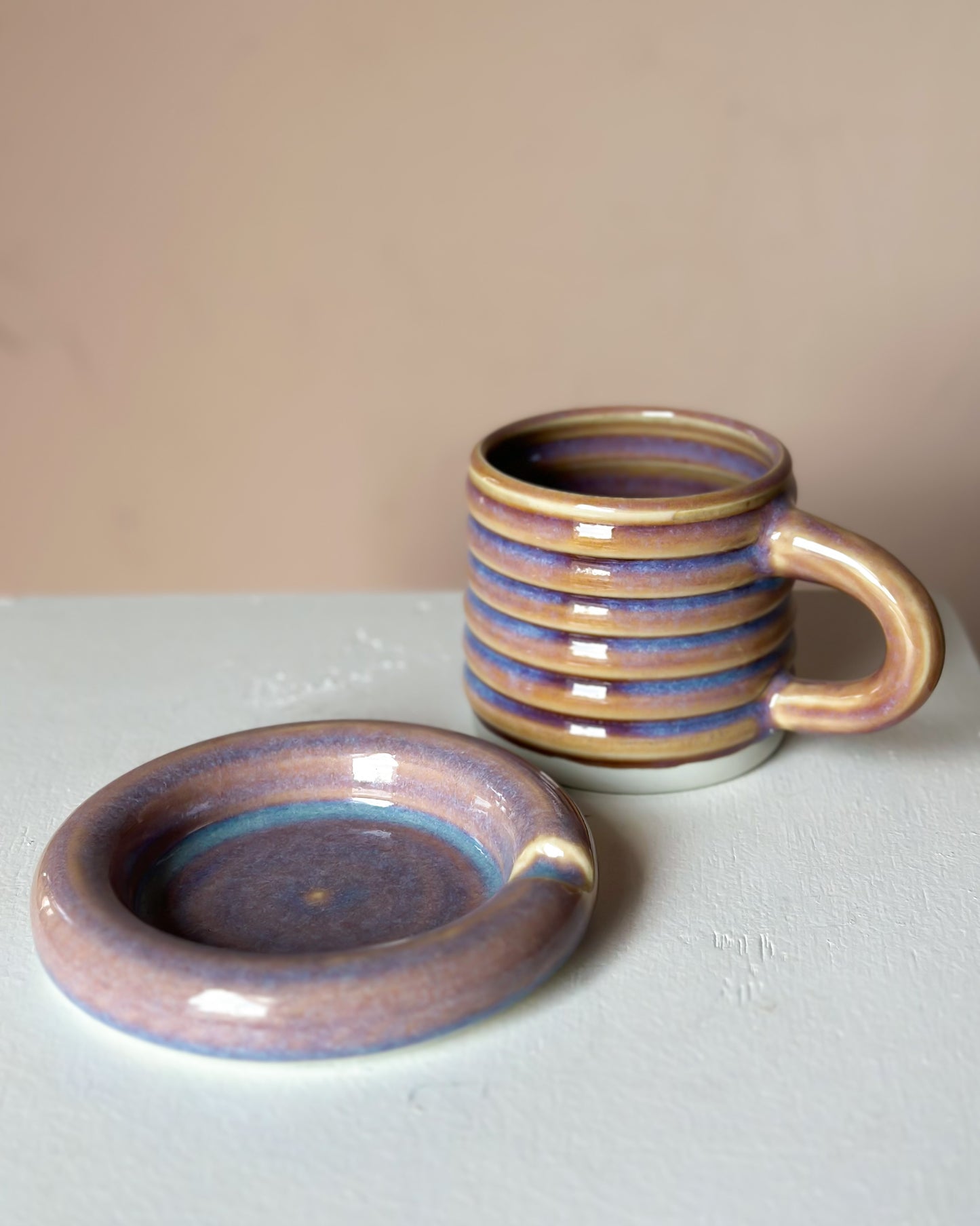 Sunset bubble mug & saucer (3)