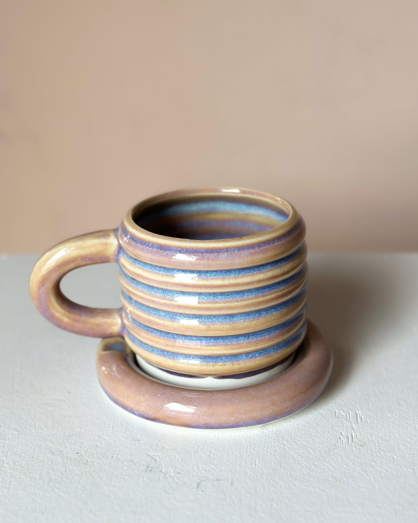 Sunset bubble mug & saucer (5)