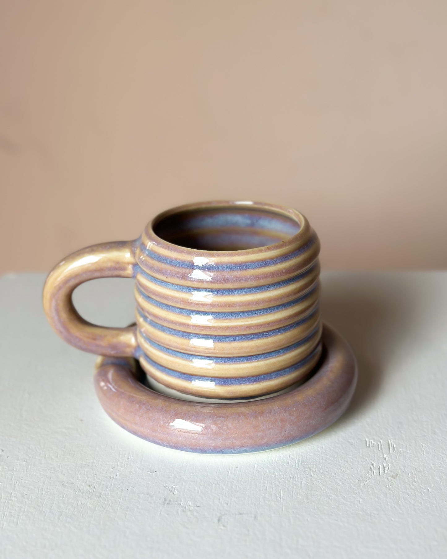 Sunset bubble mug & saucer (6)