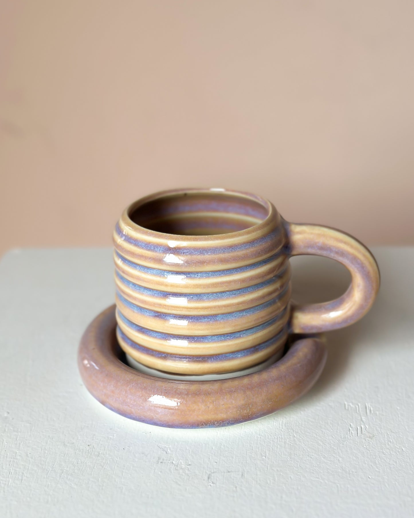 Sunset bubble mug & saucer (6)