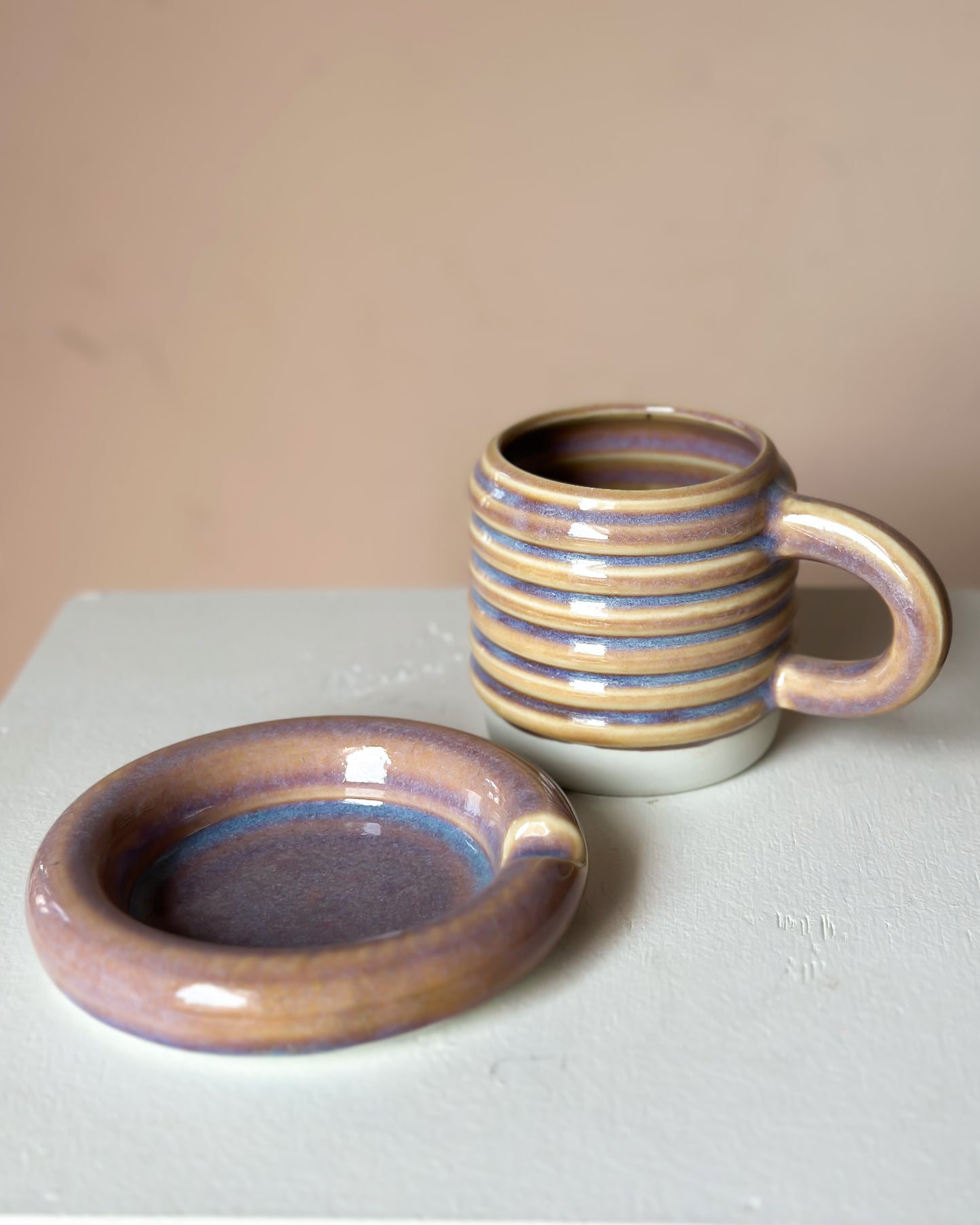 Sunset bubble mug & saucer (6)