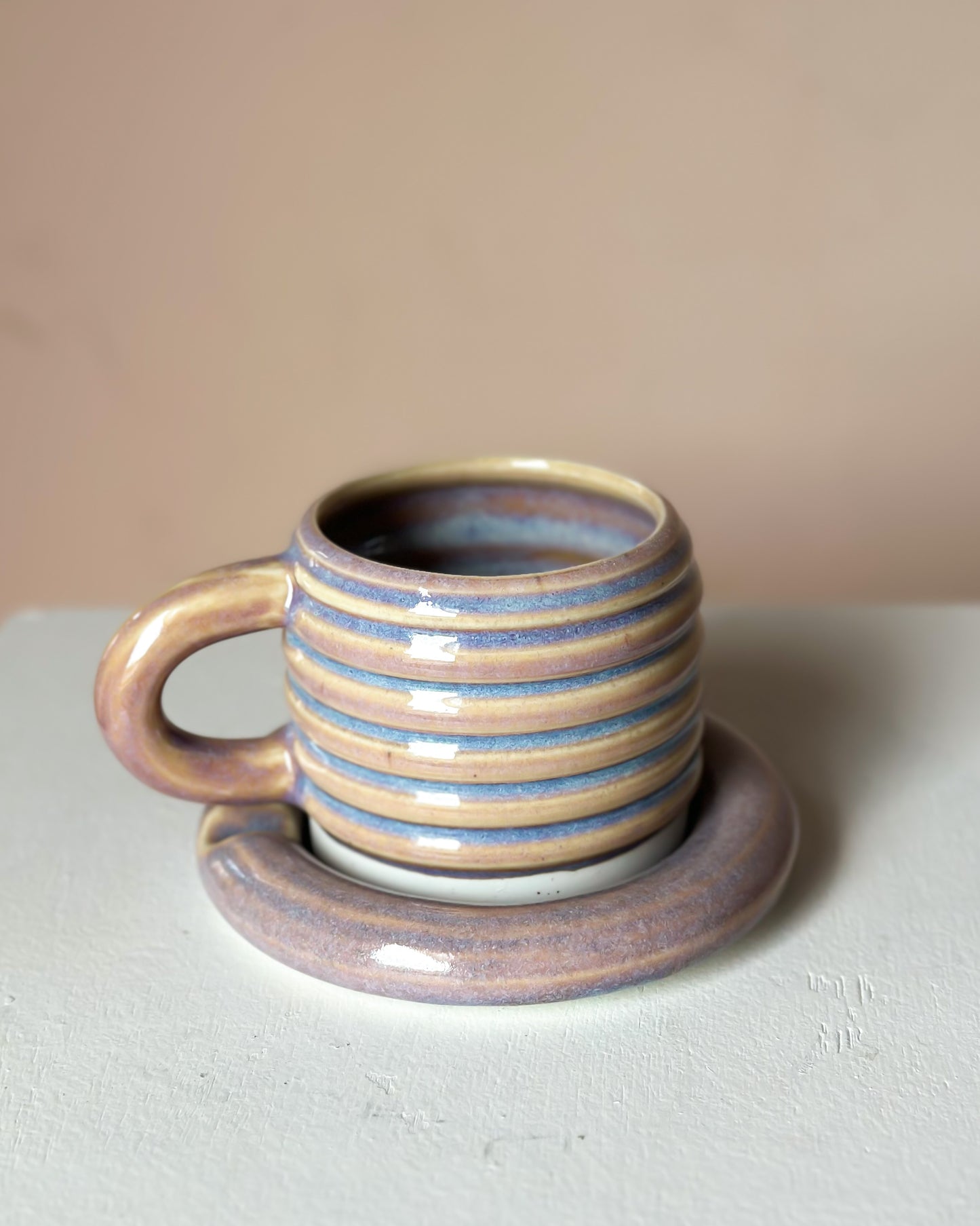 Sunset bubble mug & saucer (8)