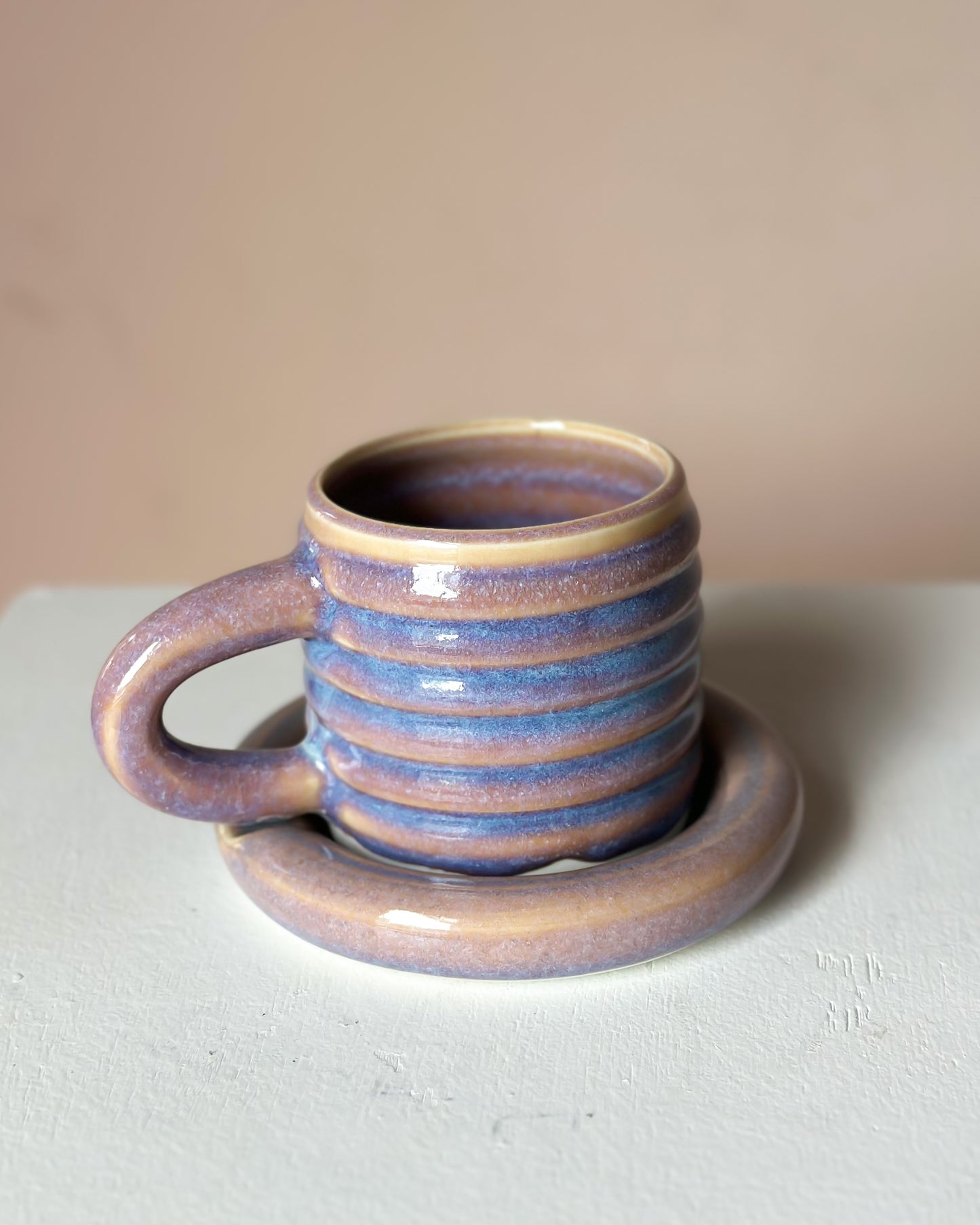 Sunset bubble mug & saucer (9)