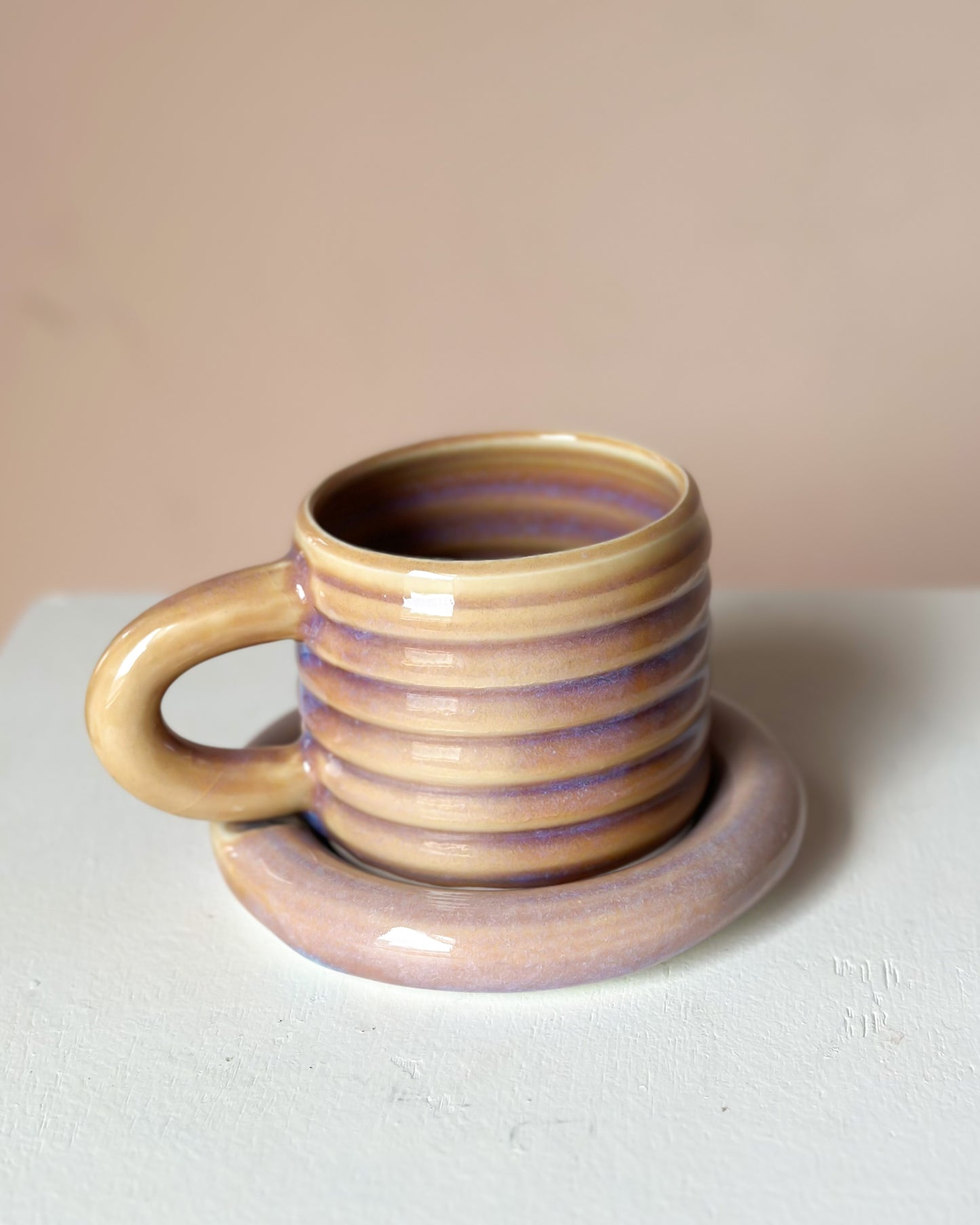 Sunset bubble mug & saucer (10)