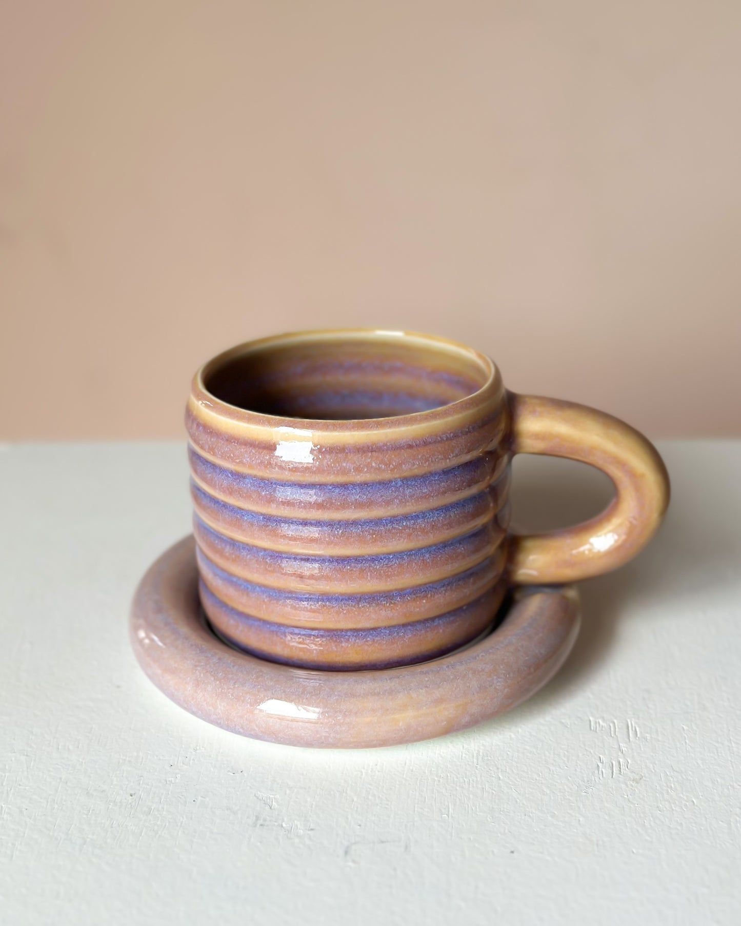 Sunset bubble mug & saucer (10)