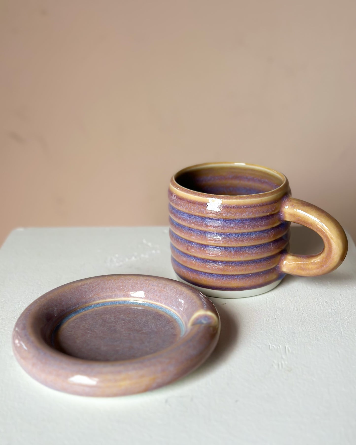 Sunset bubble mug & saucer (10)