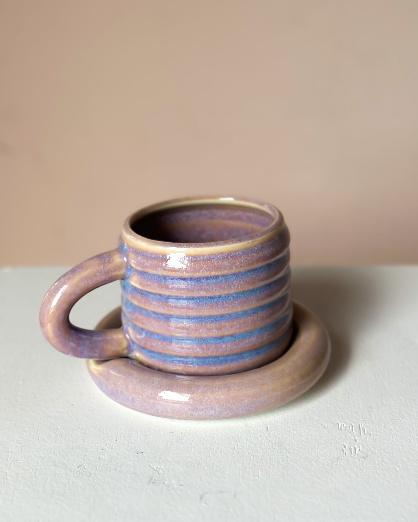 Sunset bubble mug & saucer (13)