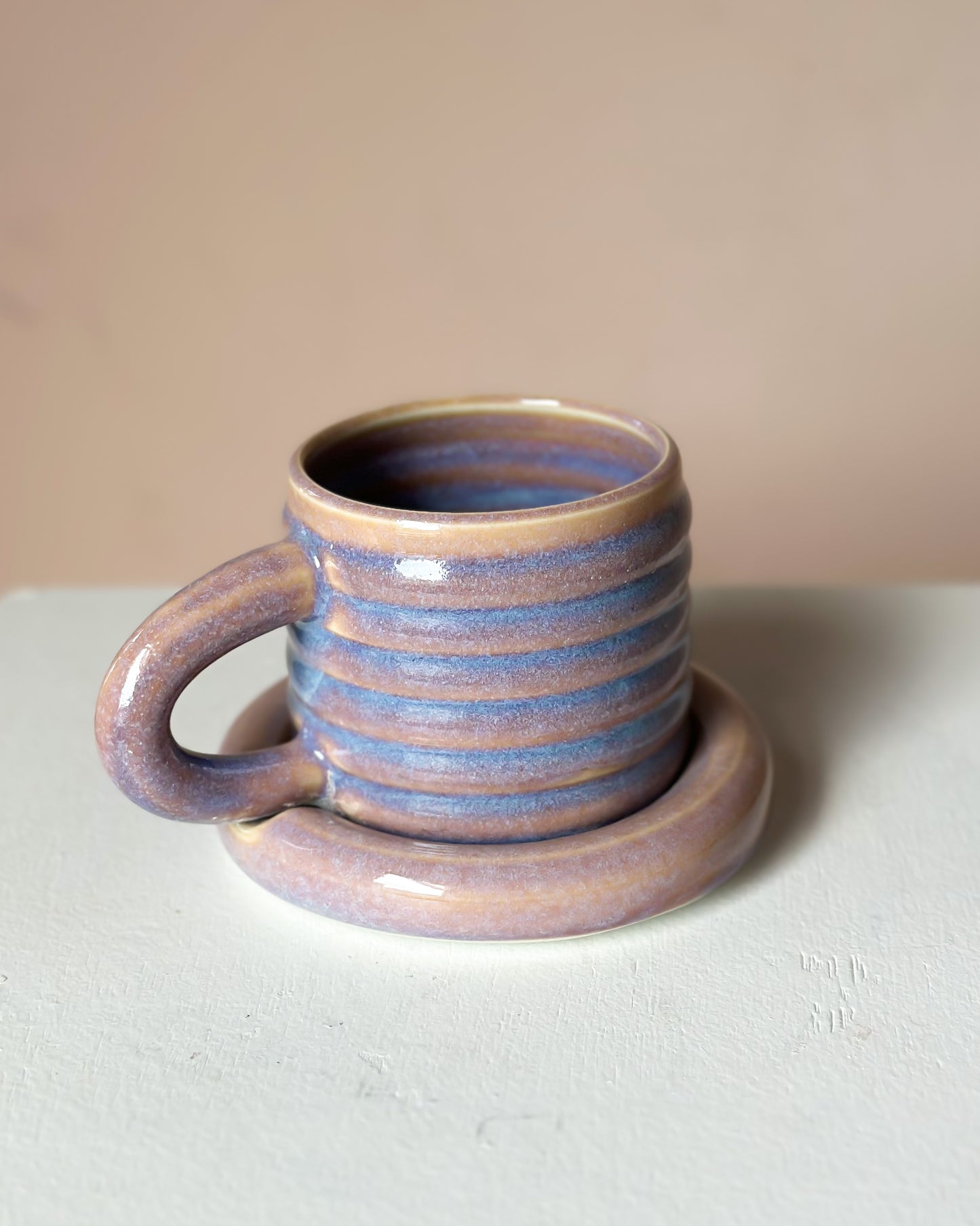 Sunset bubble mug & saucer (14)