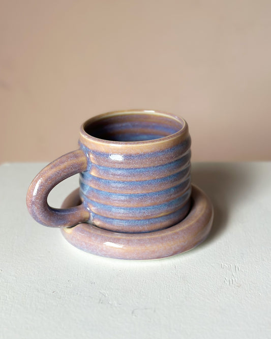 Sunset bubble mug & saucer (14)