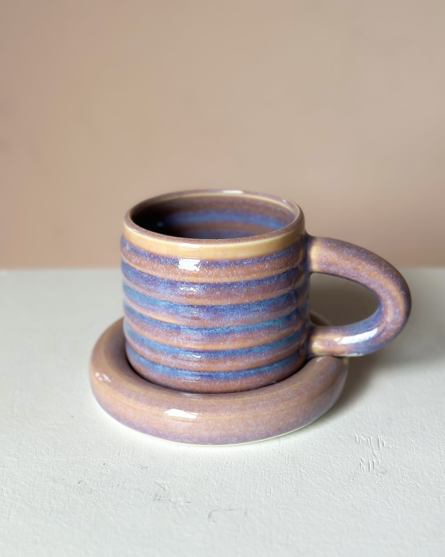 Sunset bubble mug & saucer (14)