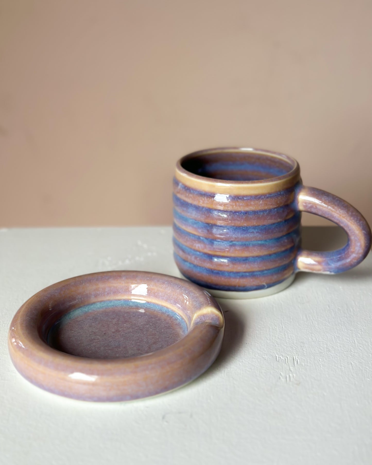 Sunset bubble mug & saucer (14)