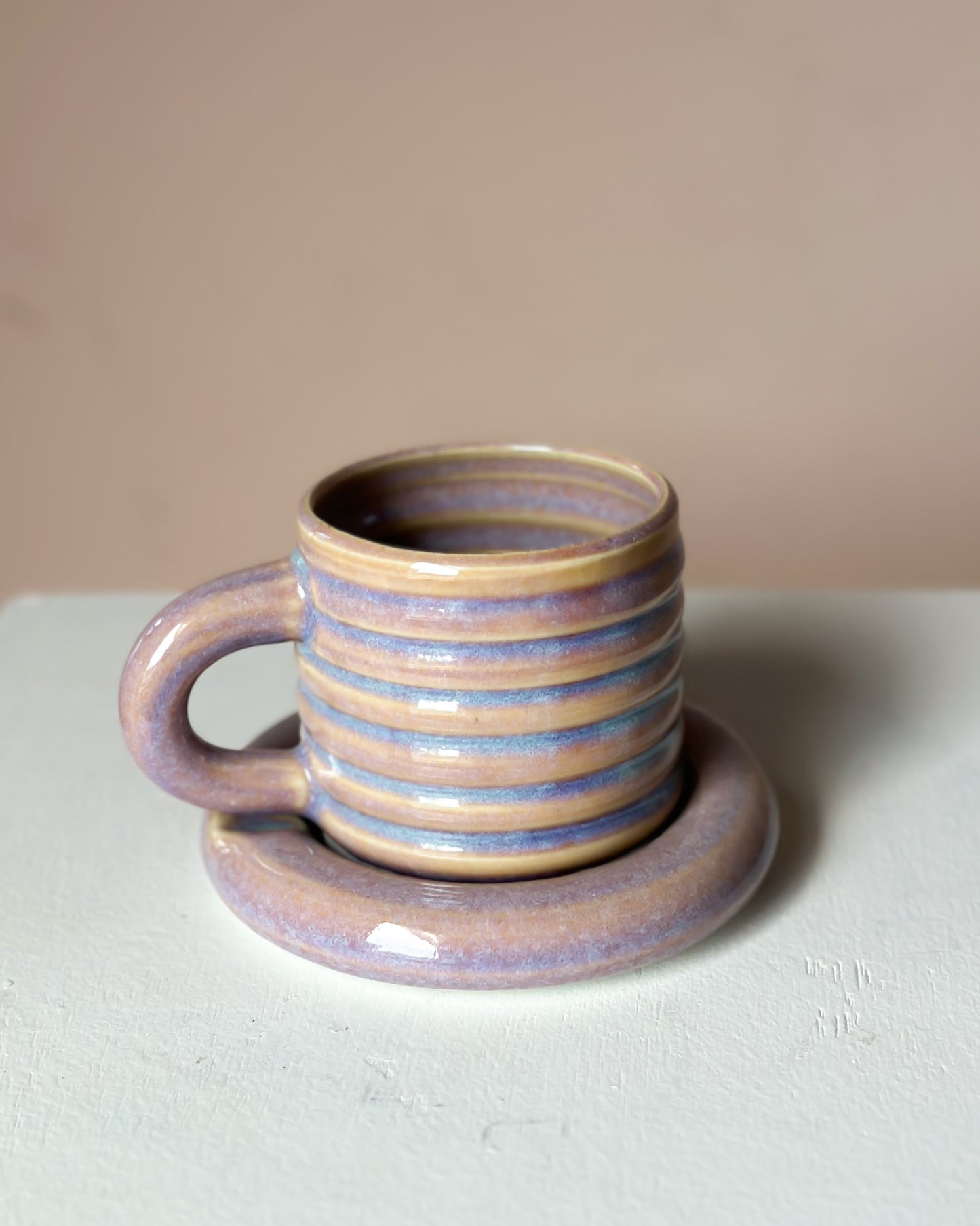 Sunset bubble mug & saucer (16)