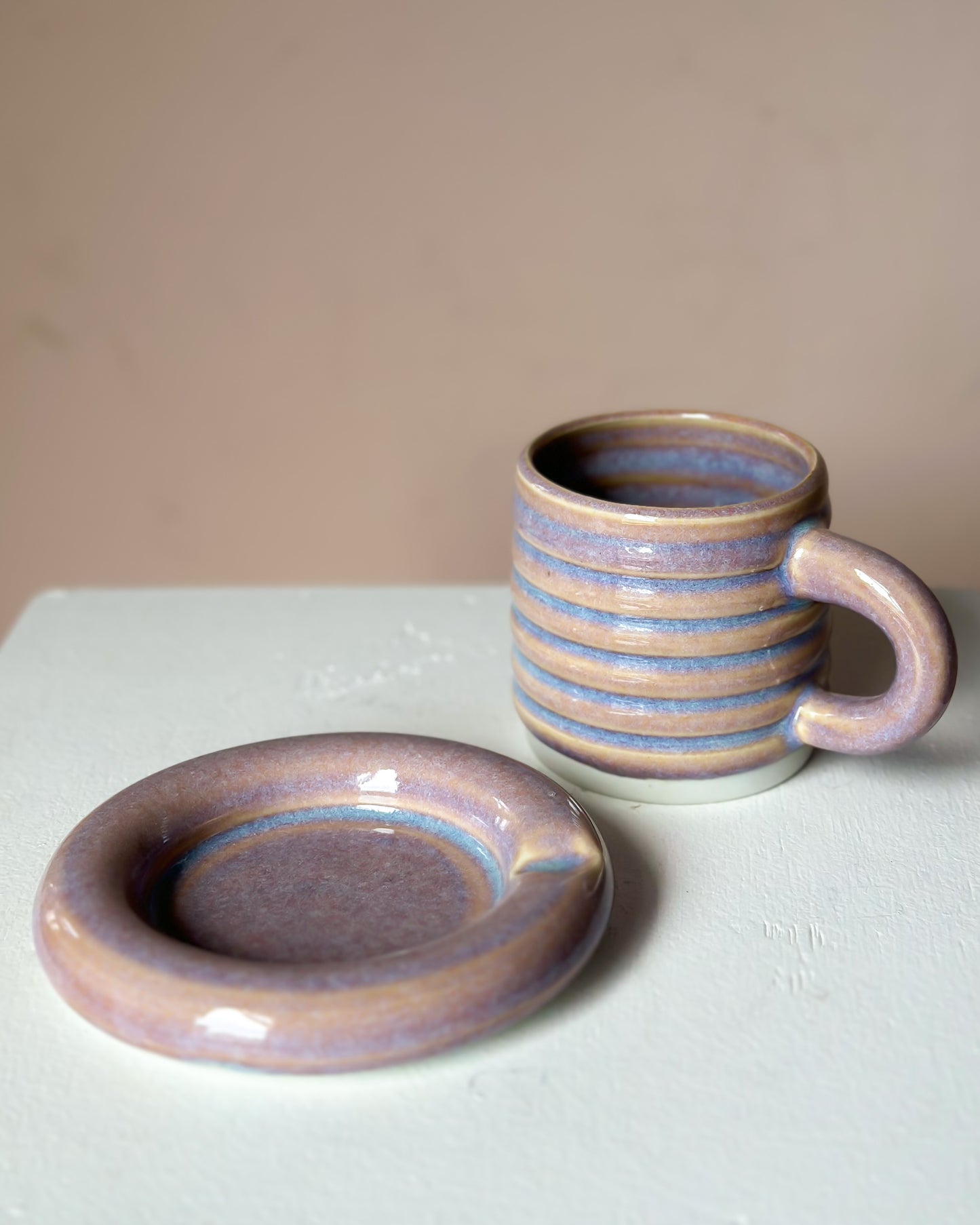 Sunset bubble mug & saucer (16)