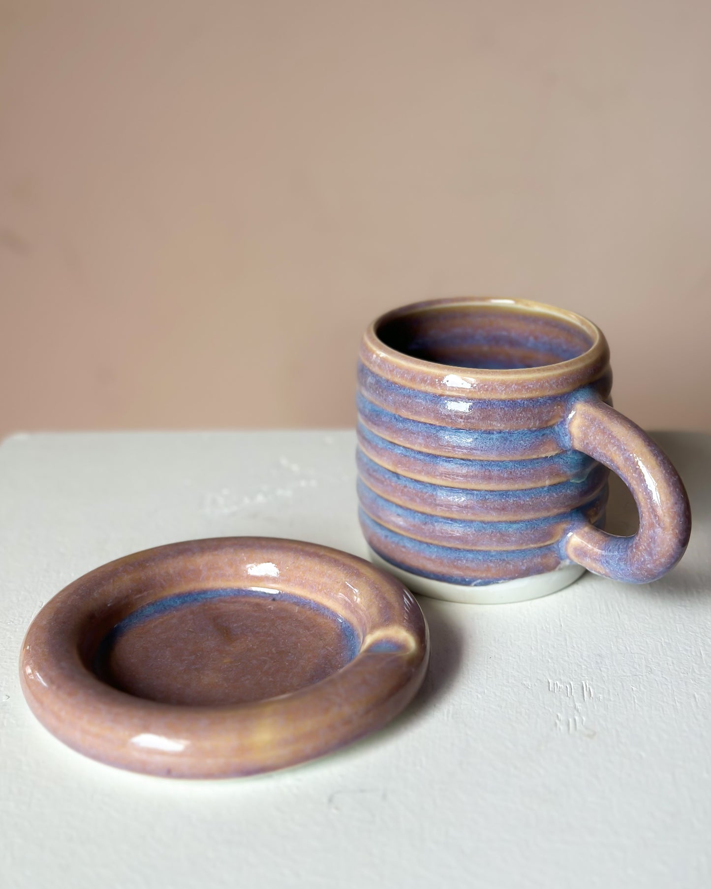 Sunset bubble mug & saucer (17)