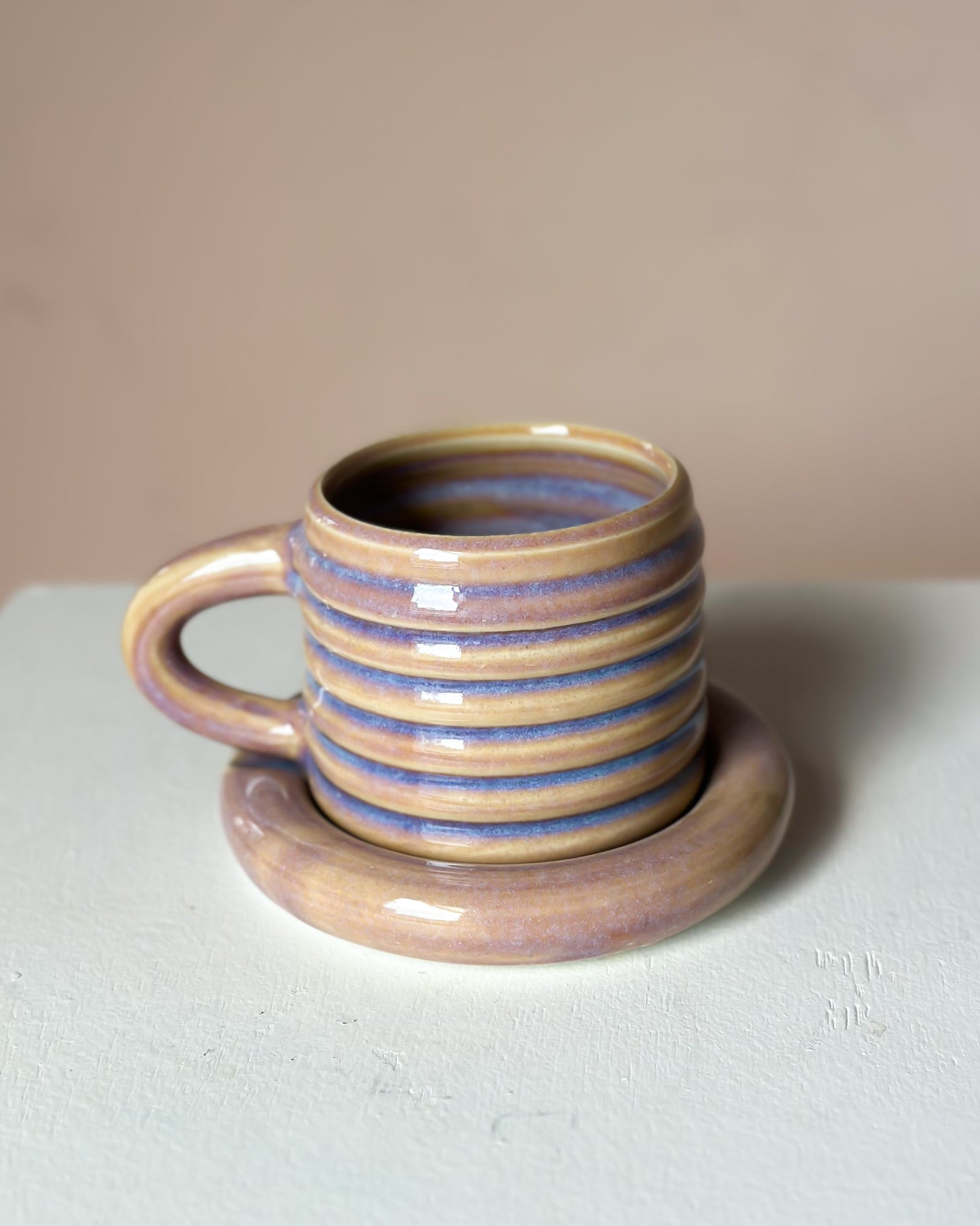 Sunset bubble mug & saucer (19)