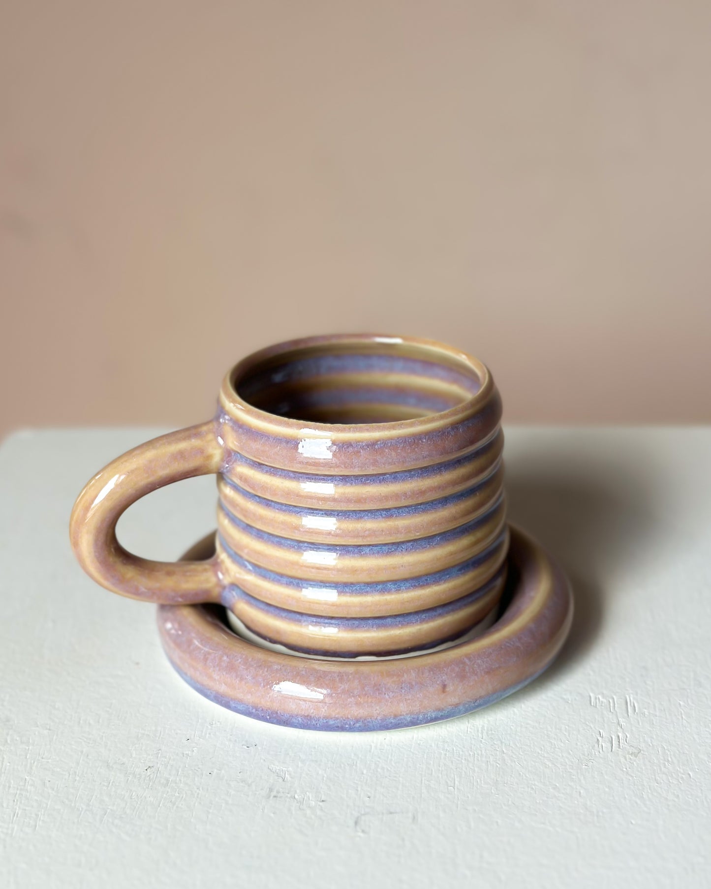 Sunset bubble mug & saucer (20)