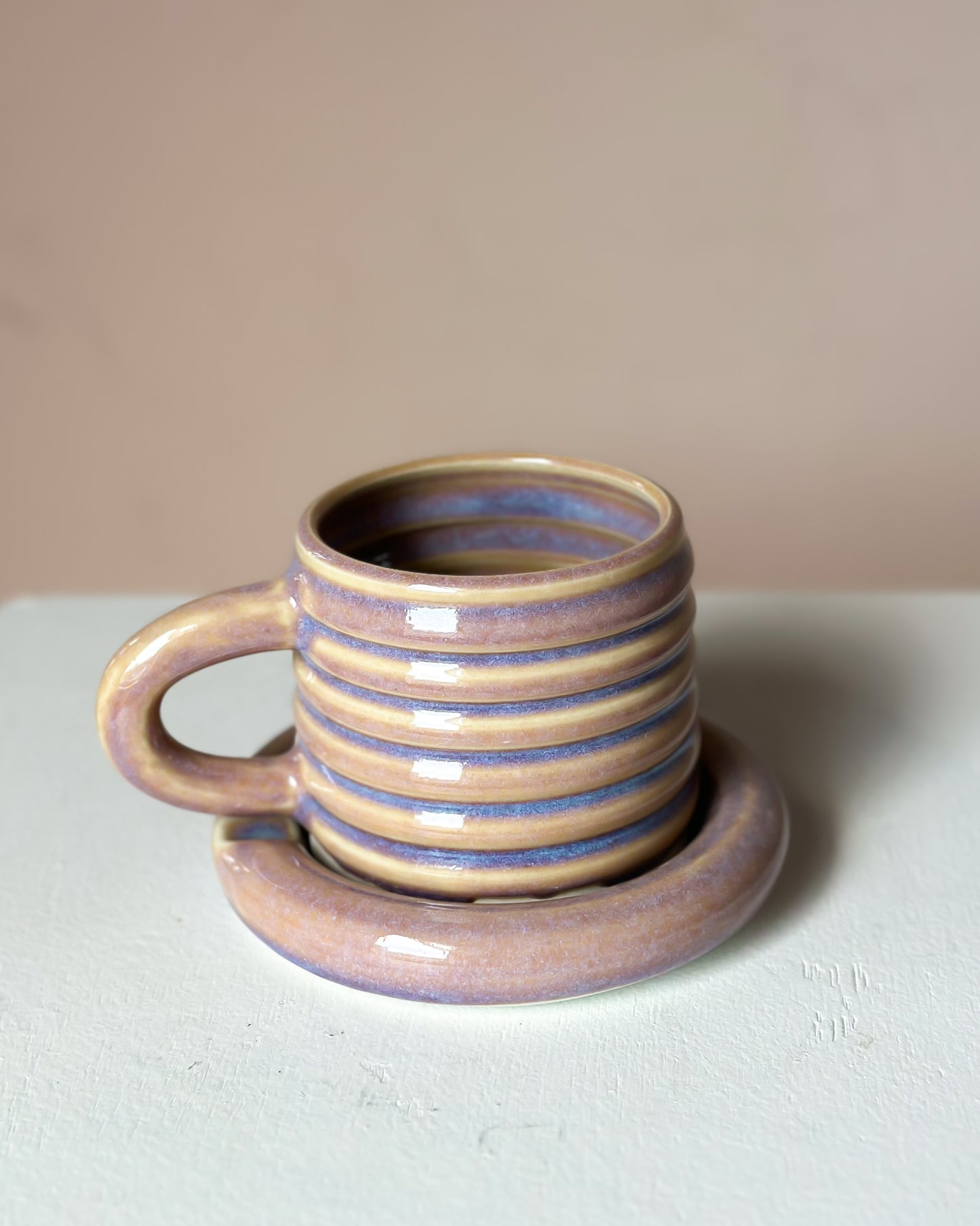 Sunset bubble mug & saucer (21)