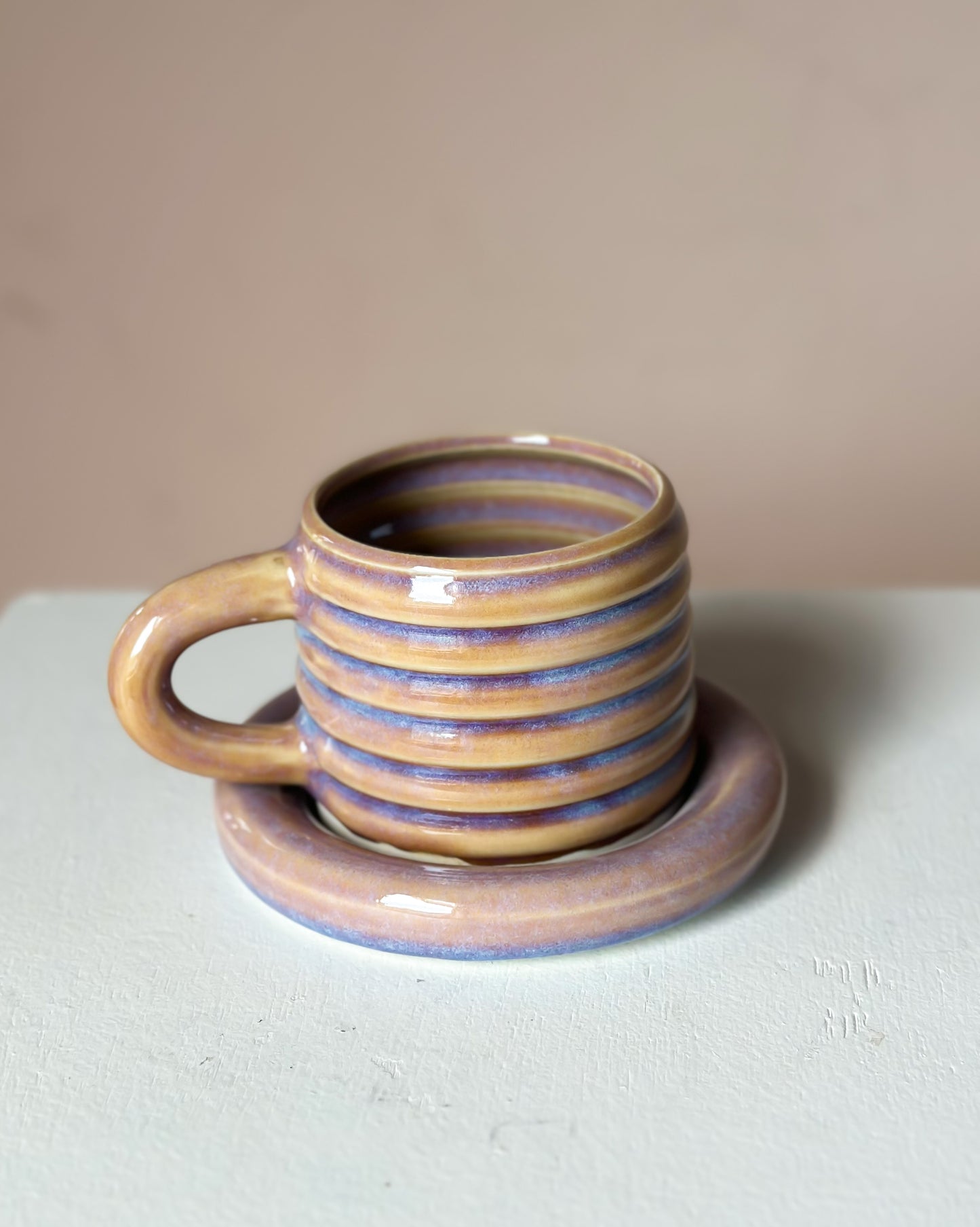 Sunset bubble mug & saucer (22)