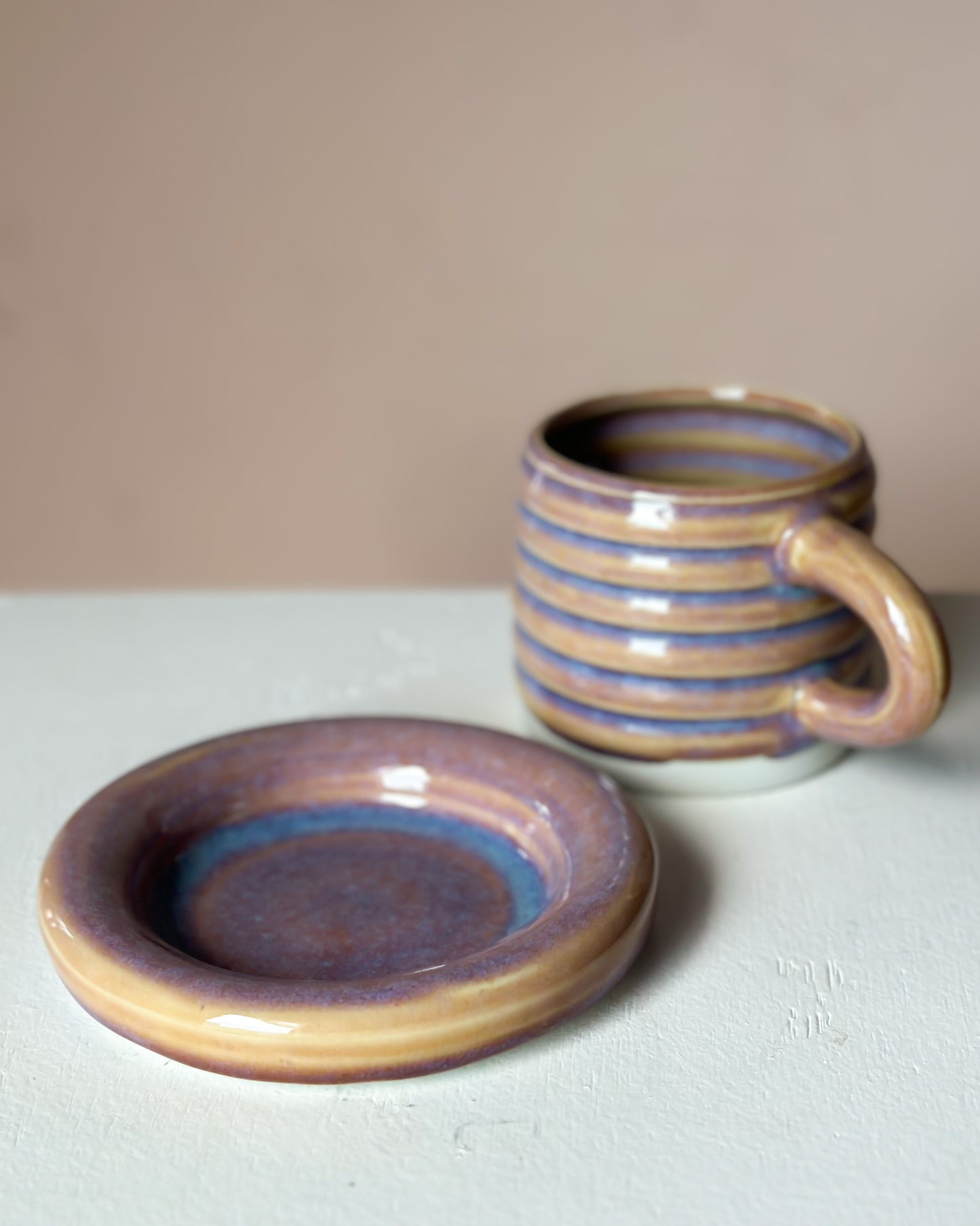 Sunset bubble mug & saucer (22)