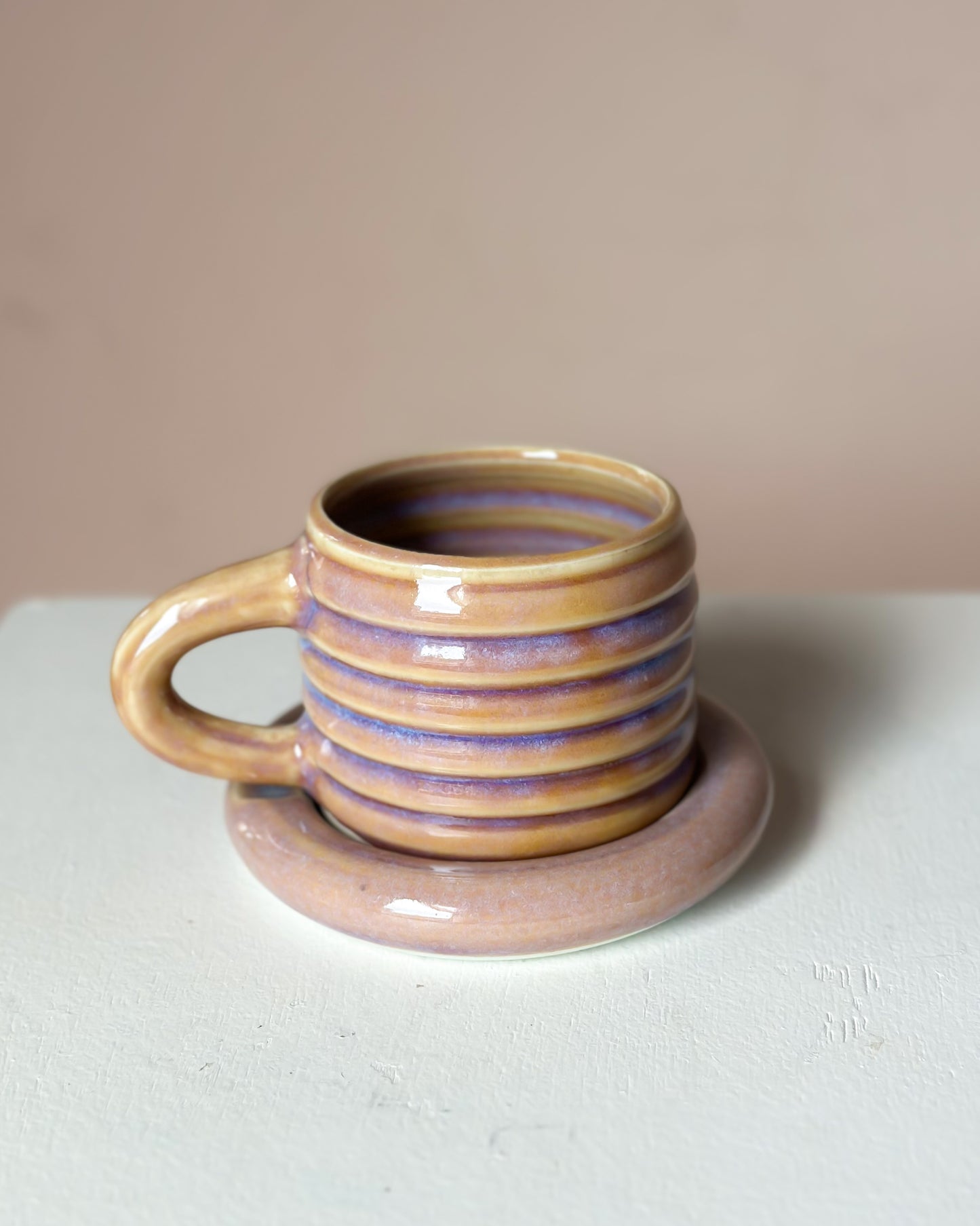 Sunset bubble mug & saucer (23)