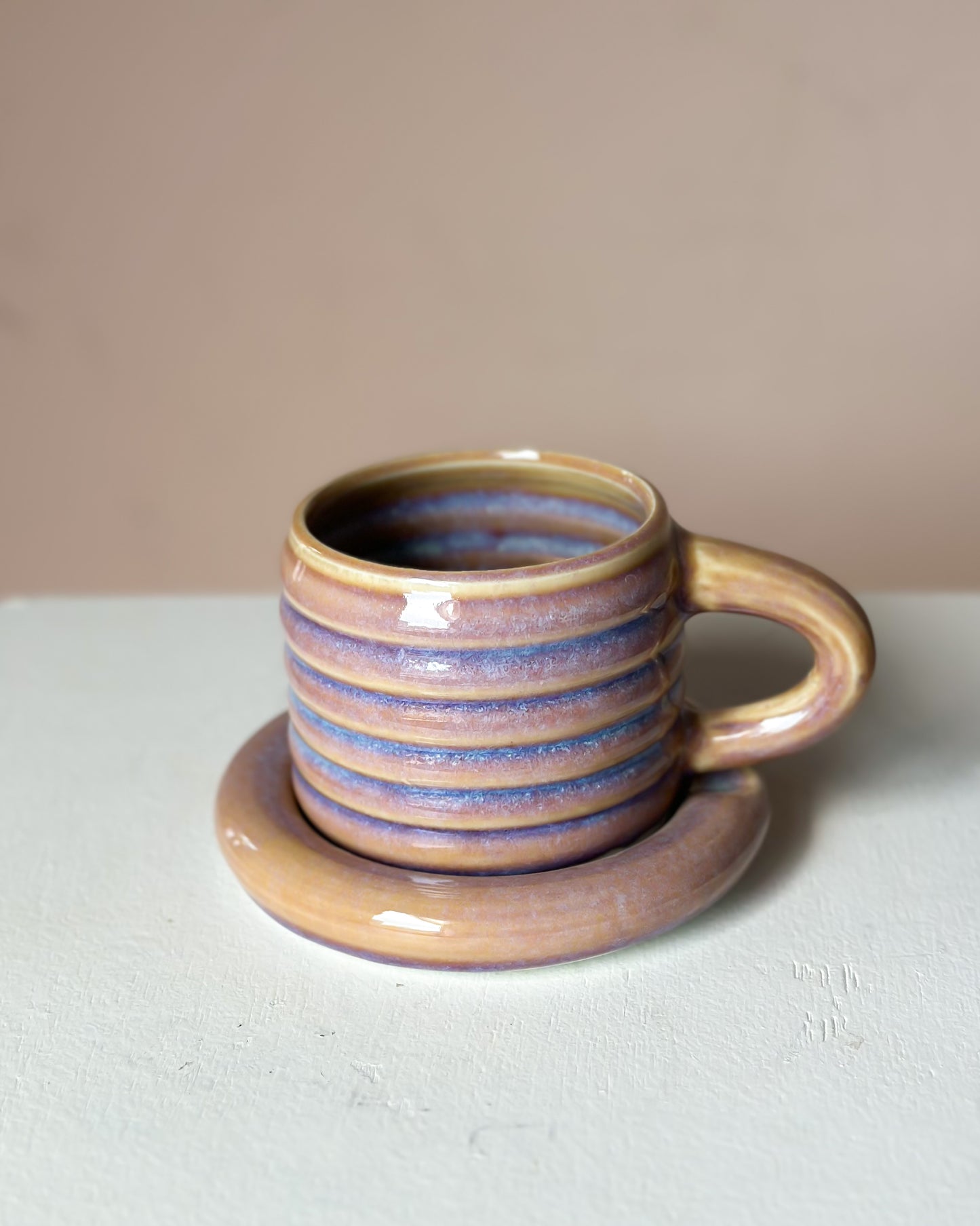 Sunset bubble mug & saucer (23)