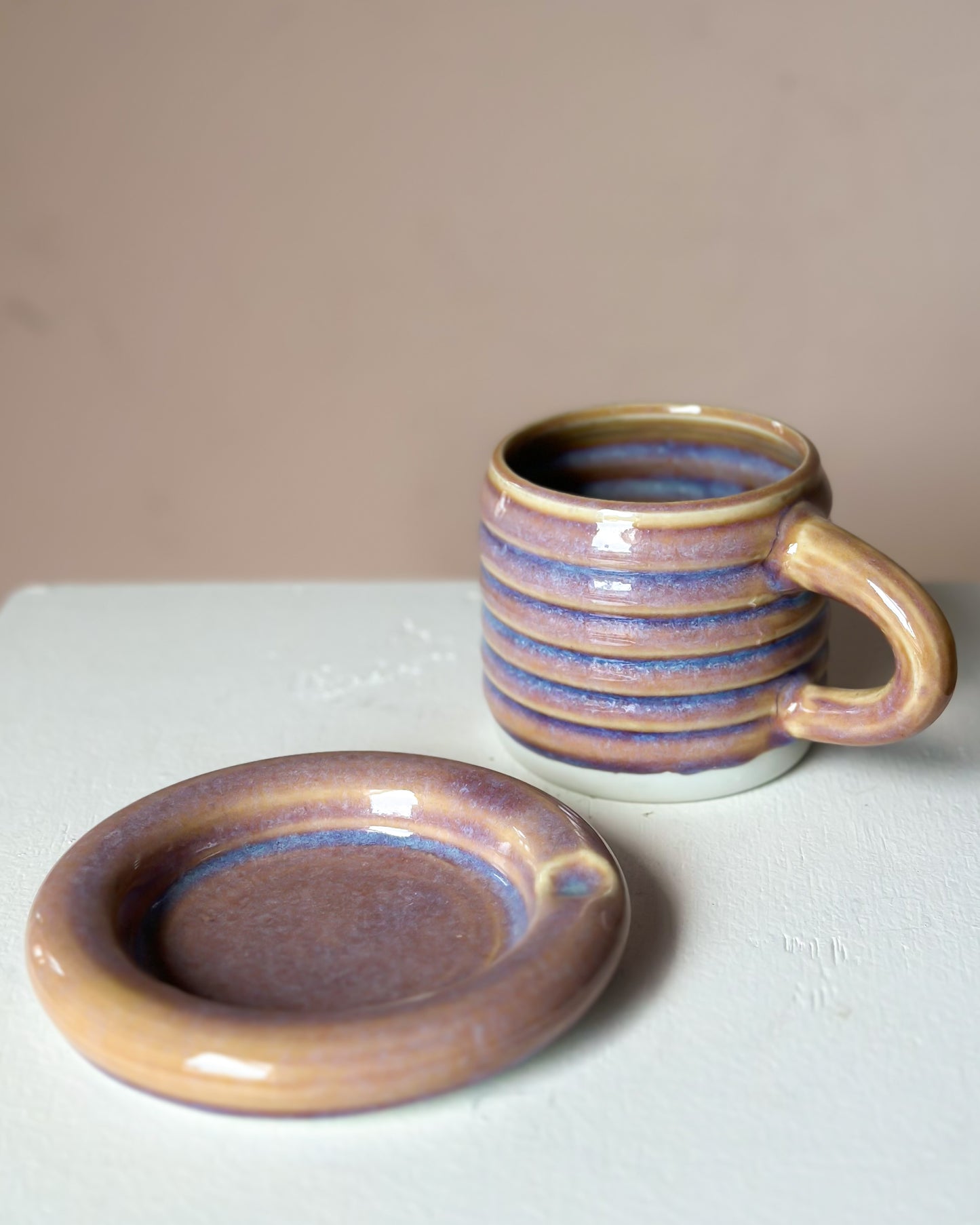 Sunset bubble mug & saucer (23)