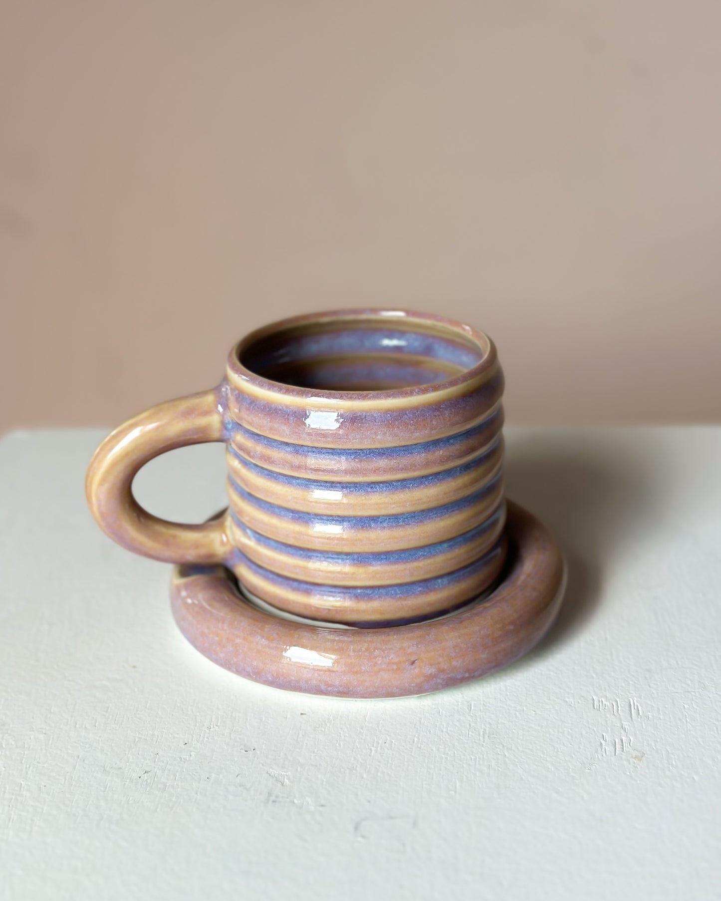 Sunset bubble mug & saucer (25)