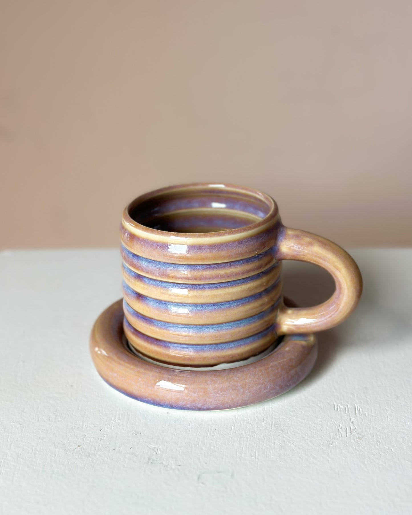 Sunset bubble mug & saucer (25)