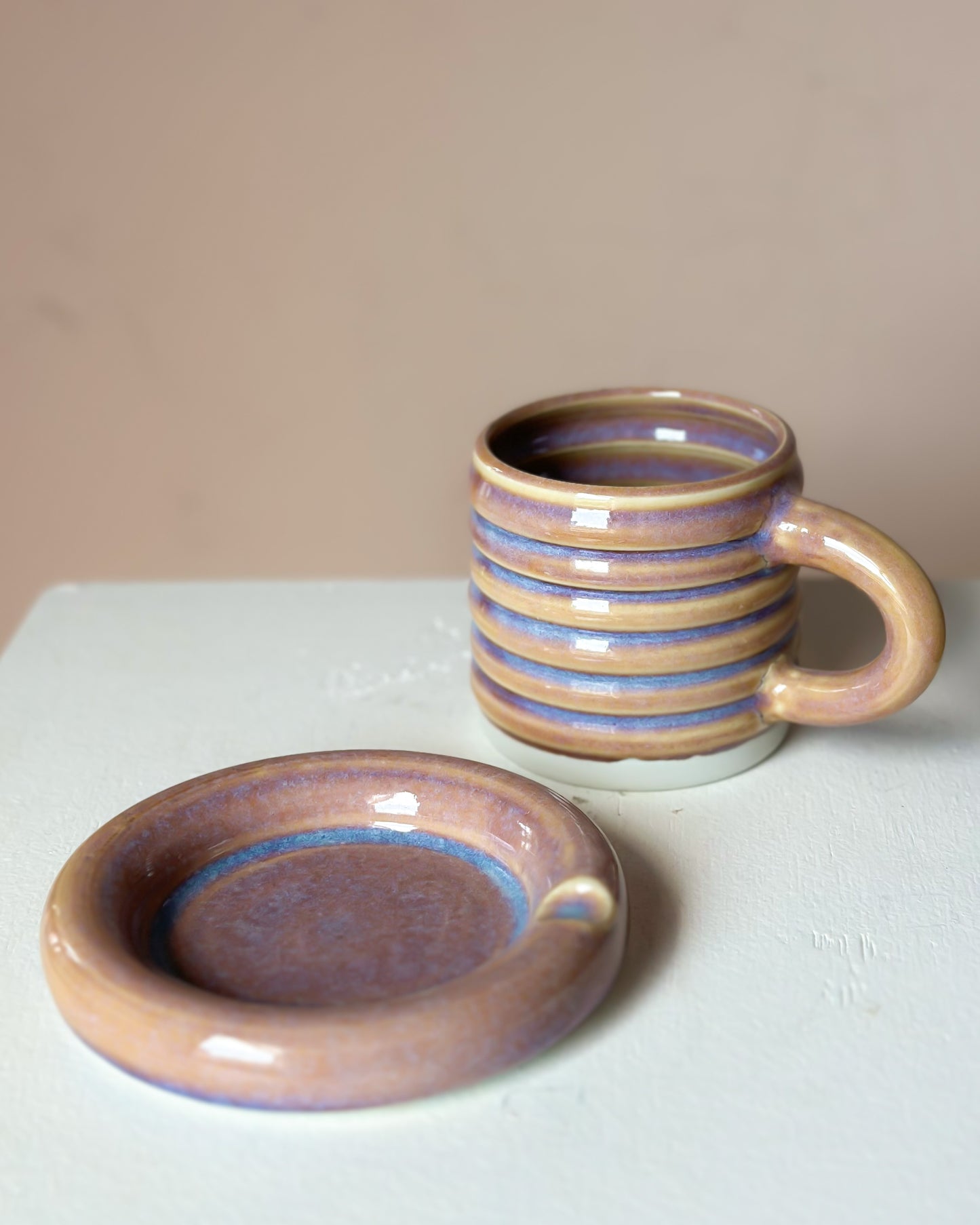Sunset bubble mug & saucer (25)
