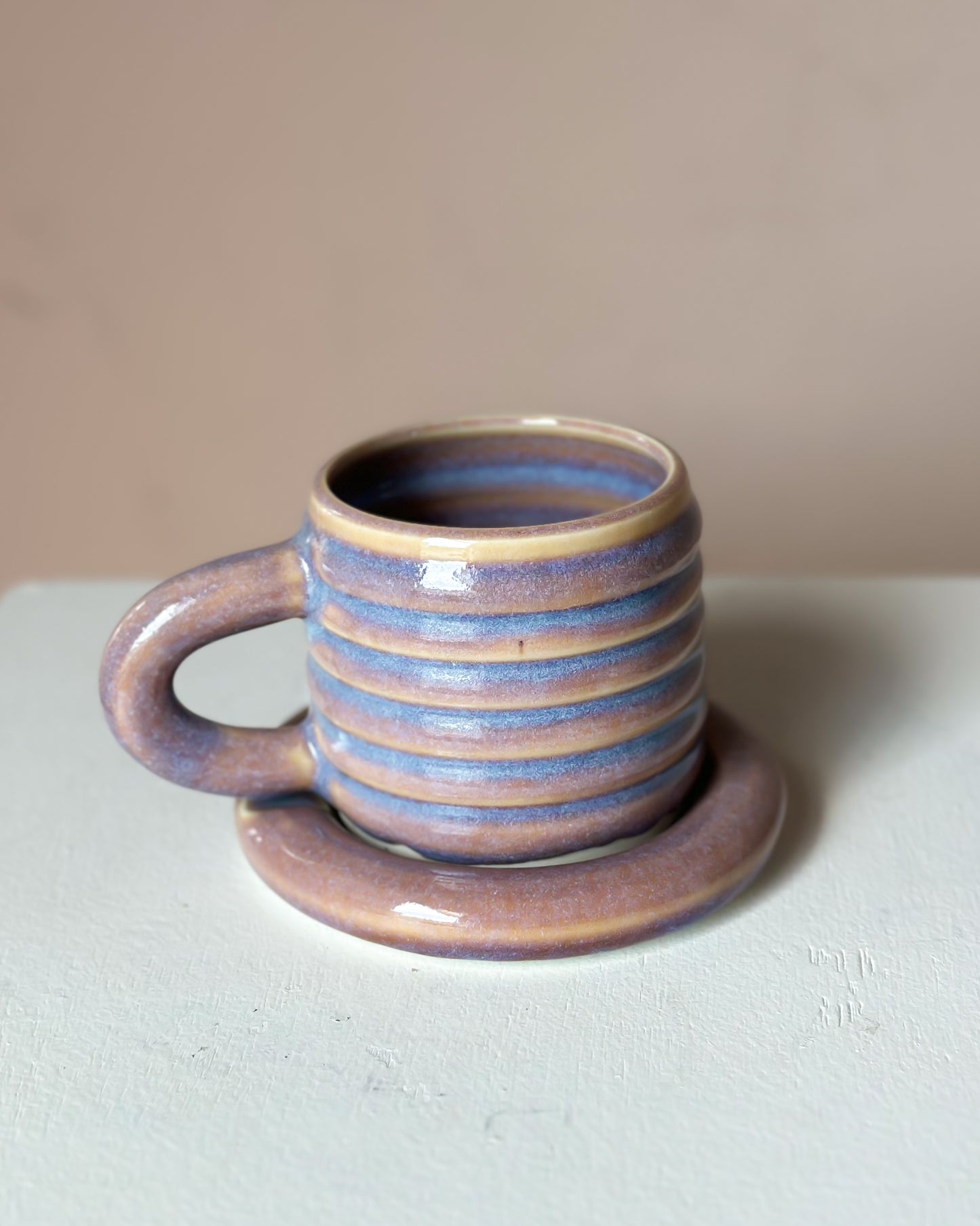 Sunset bubble mug & saucer (27)
