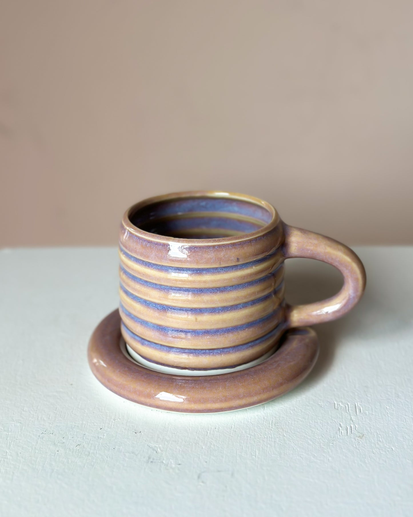 Sunset bubble mug & saucer (29)