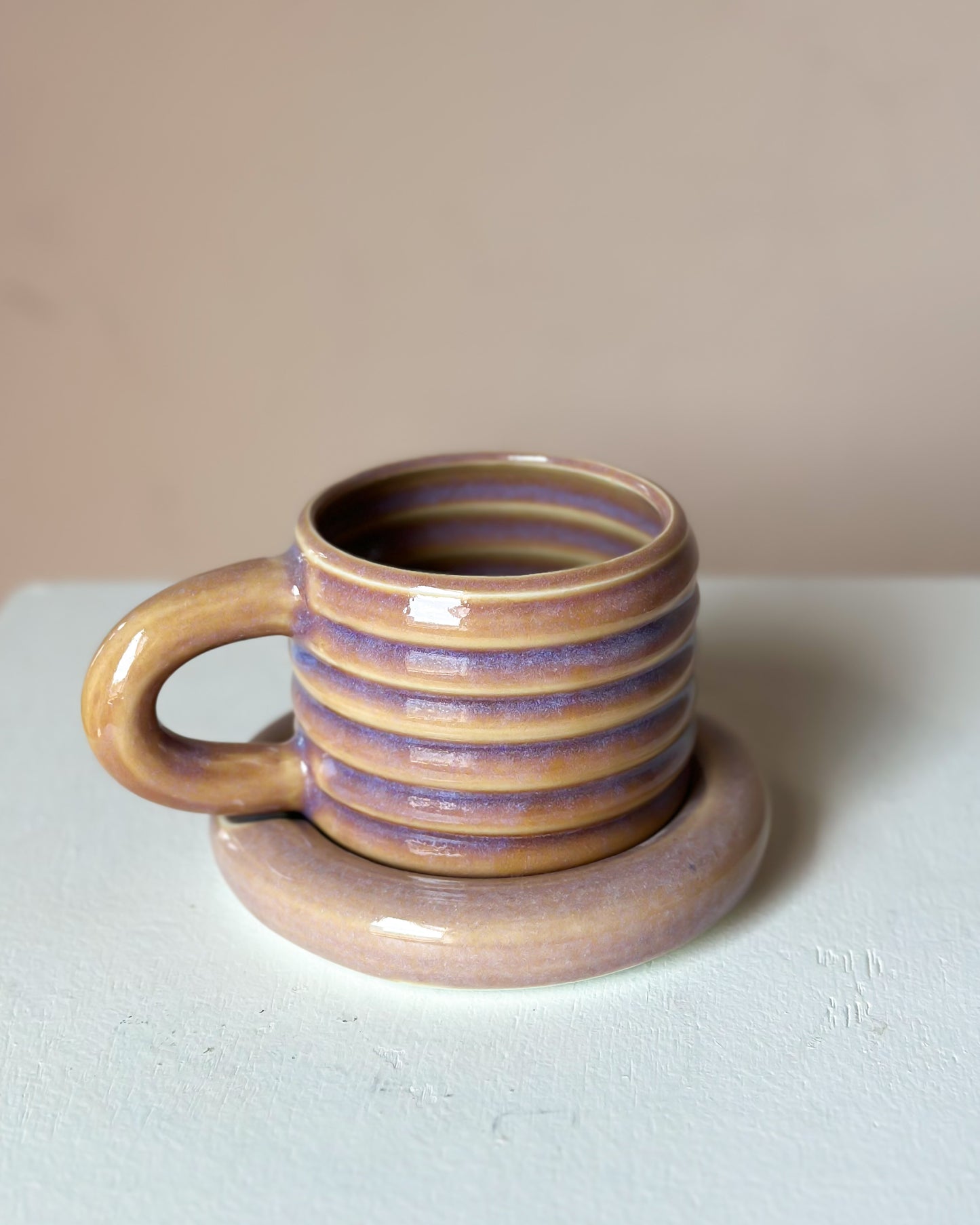 Sunset bubble mug & saucer (30)