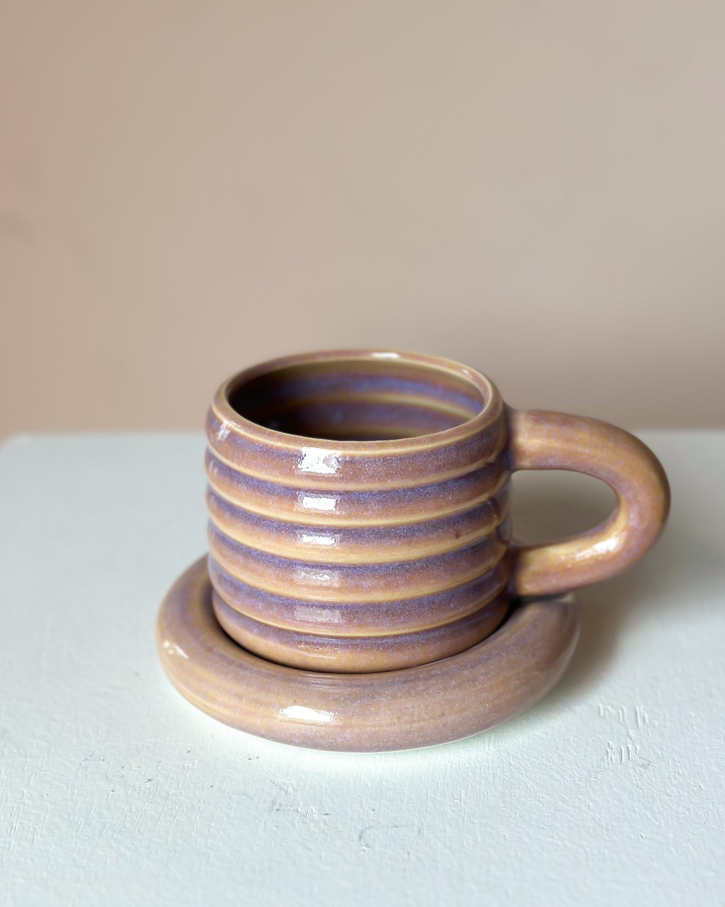 Sunset bubble mug & saucer (30)