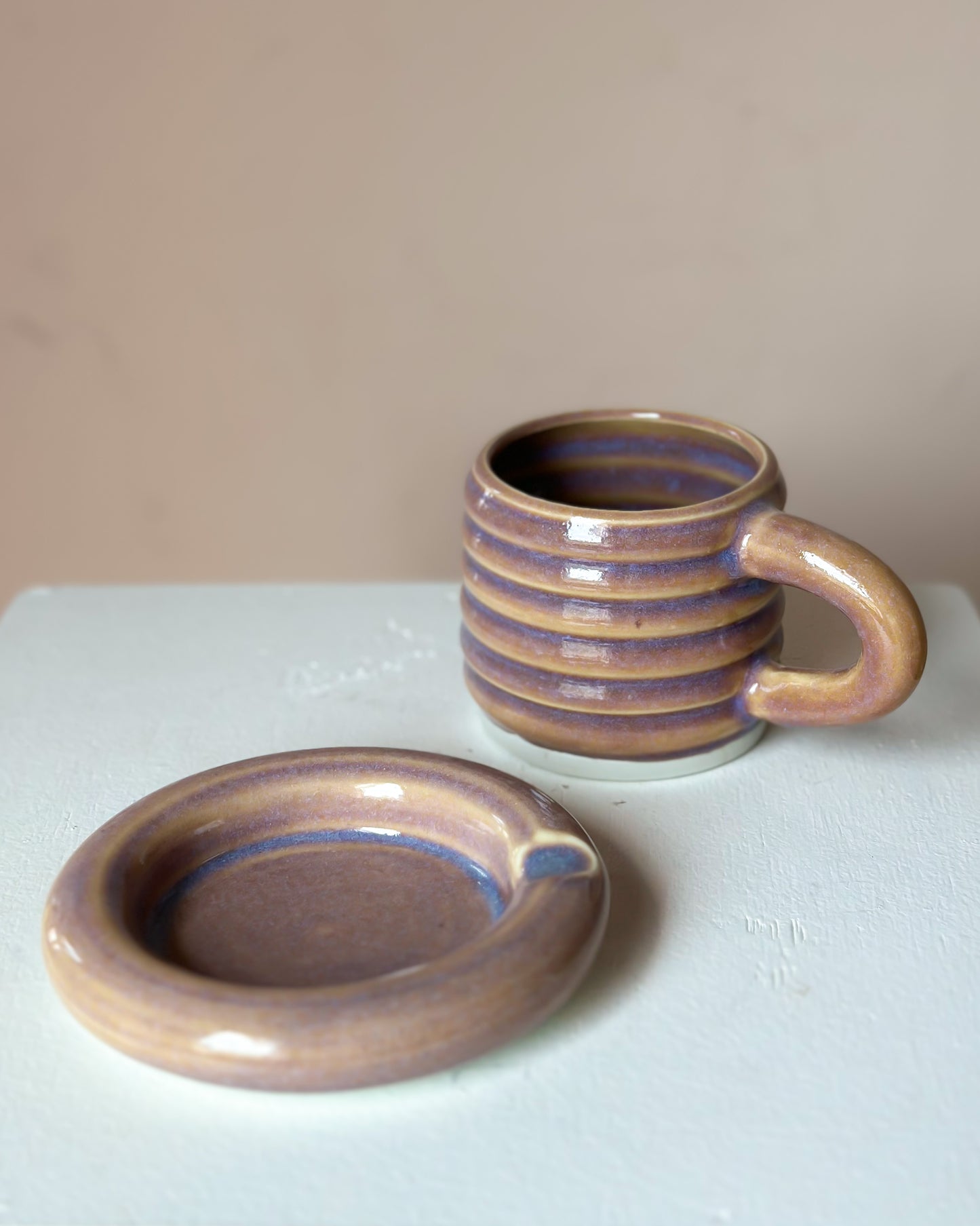 Sunset bubble mug & saucer (30)