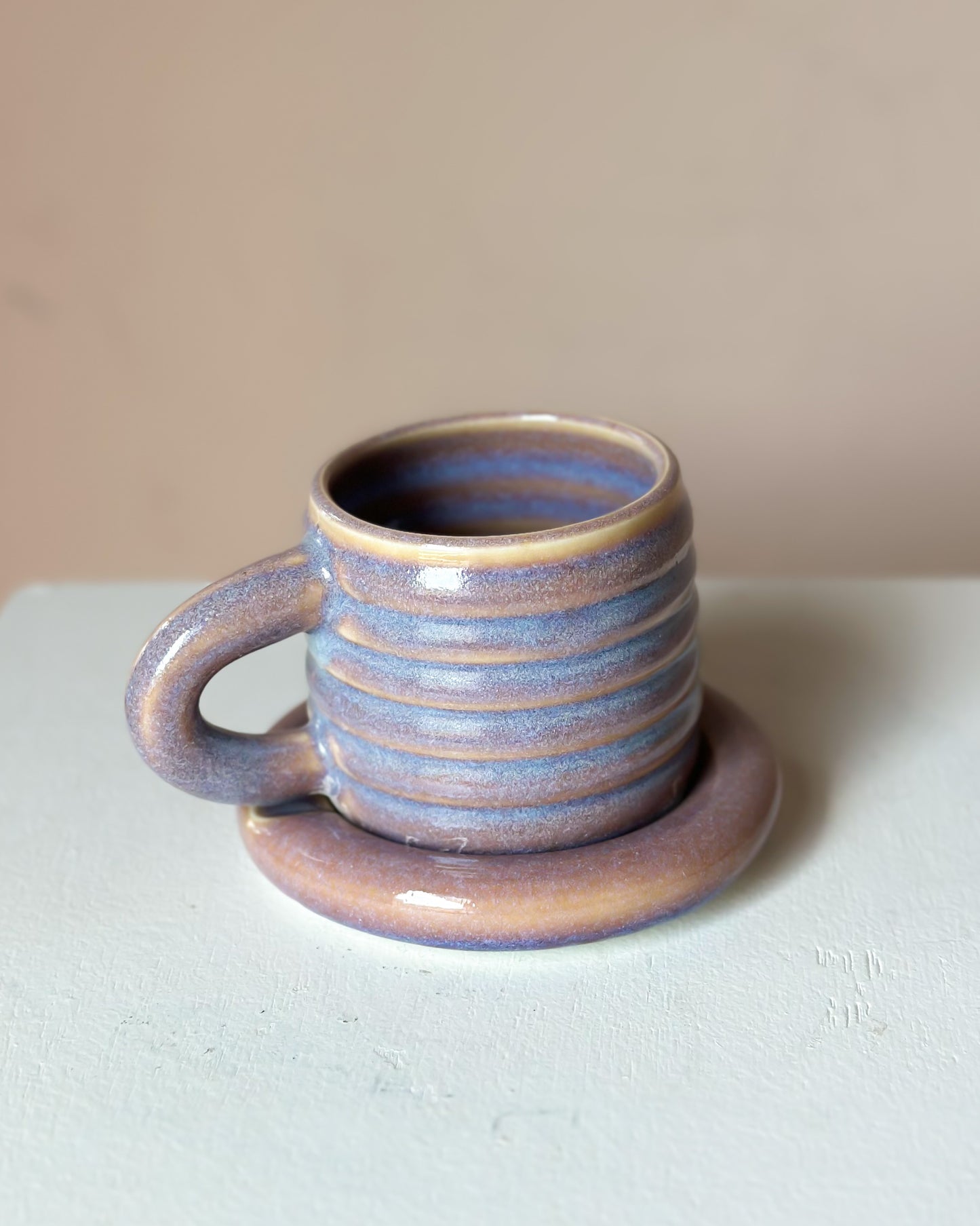 Sunset bubble mug & saucer (31)