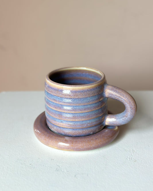 Sunset bubble mug & saucer (31)