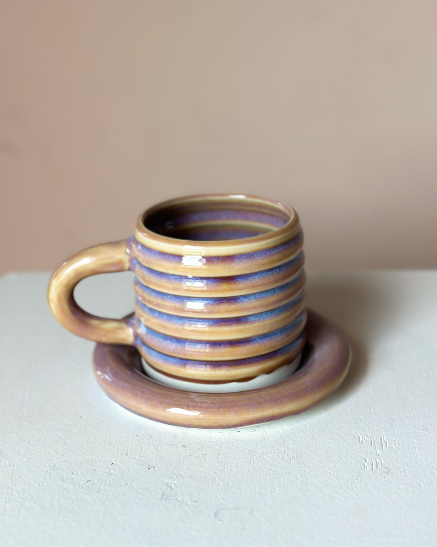 Sunset bubble mug & saucer (32)