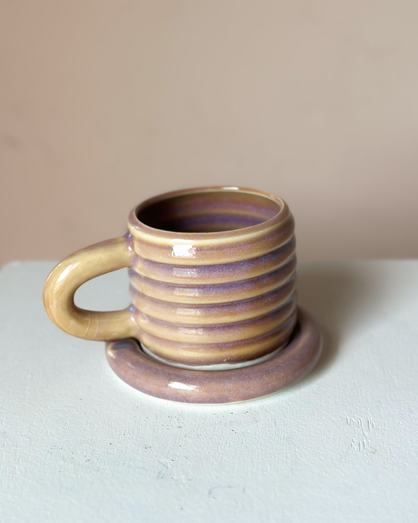 Sunset bubble mug & saucer (33)