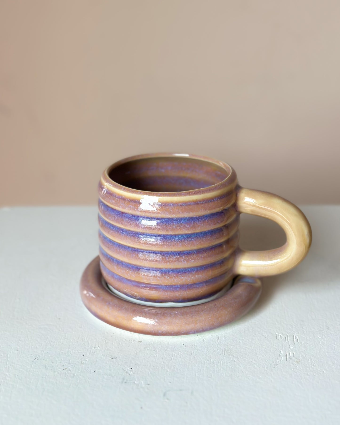 Sunset bubble mug & saucer (33)