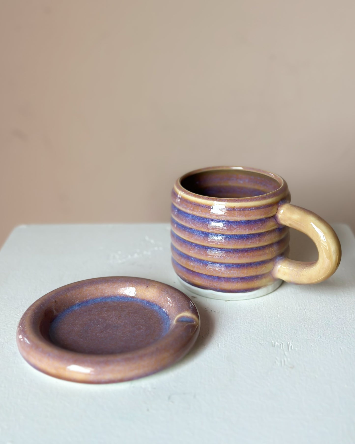 Sunset bubble mug & saucer (33)