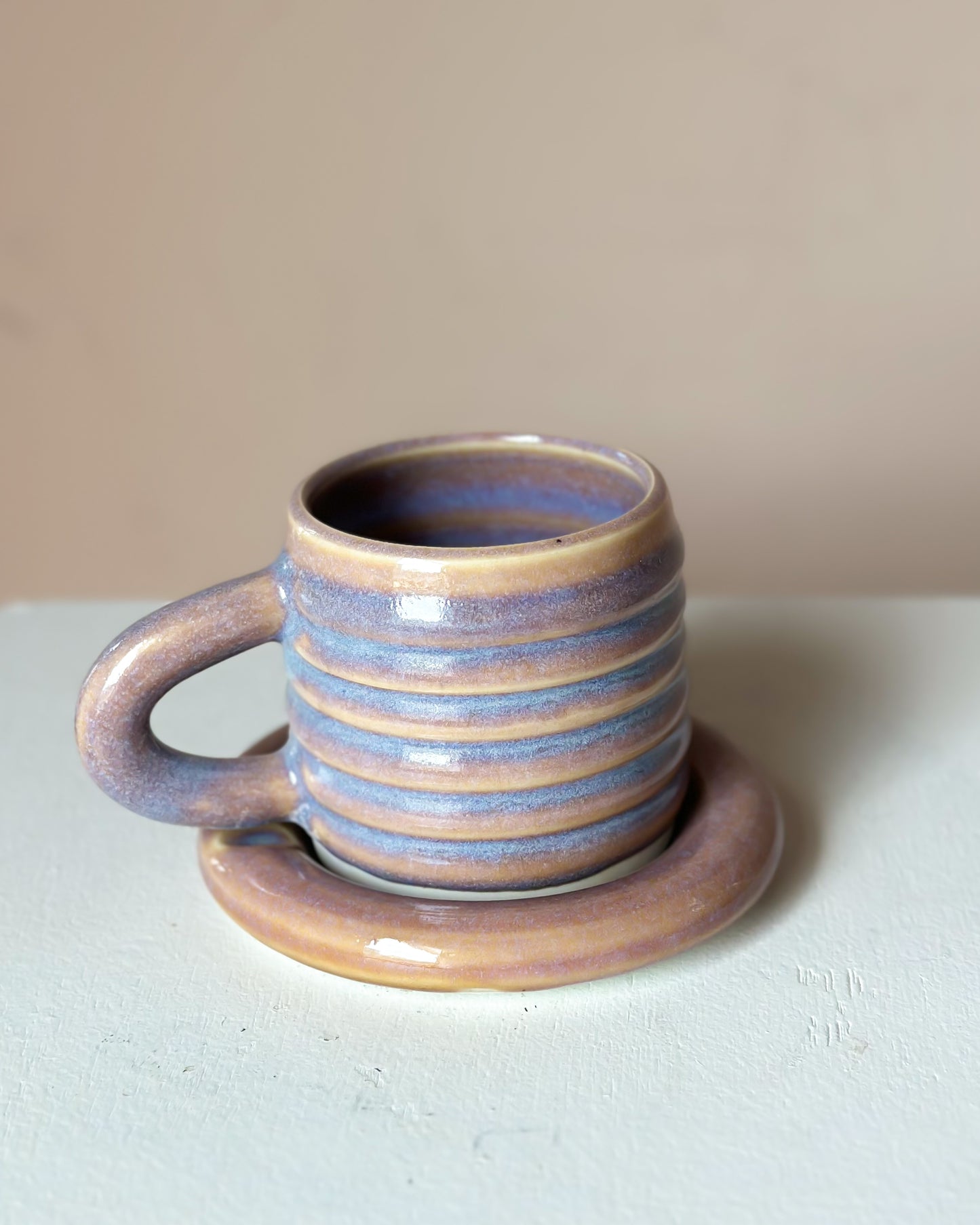 Sunset bubble mug & saucer (34)