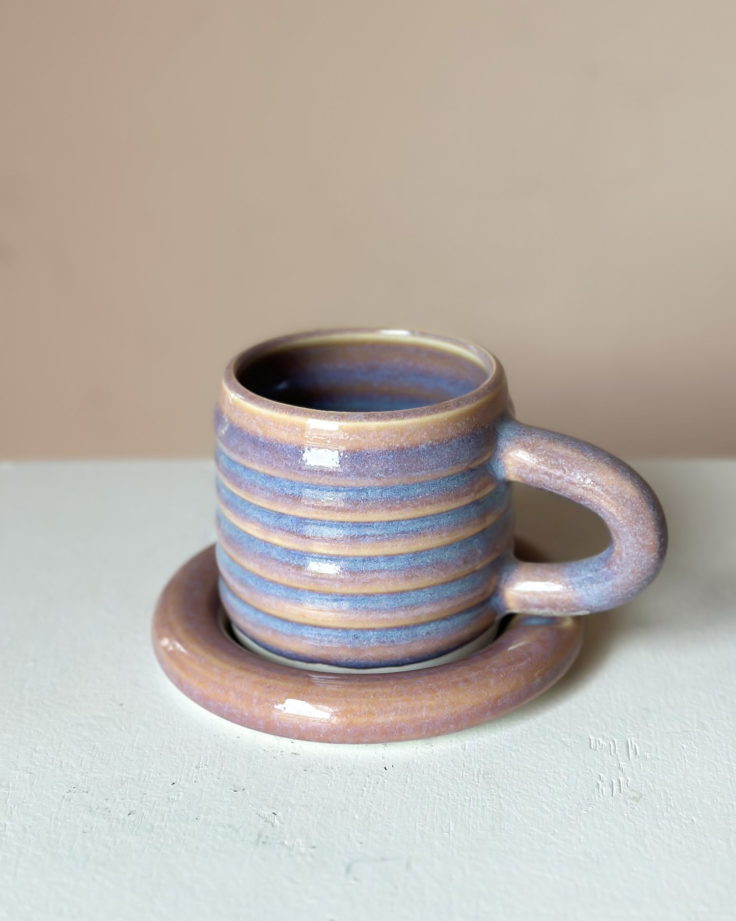 Sunset bubble mug & saucer (34)