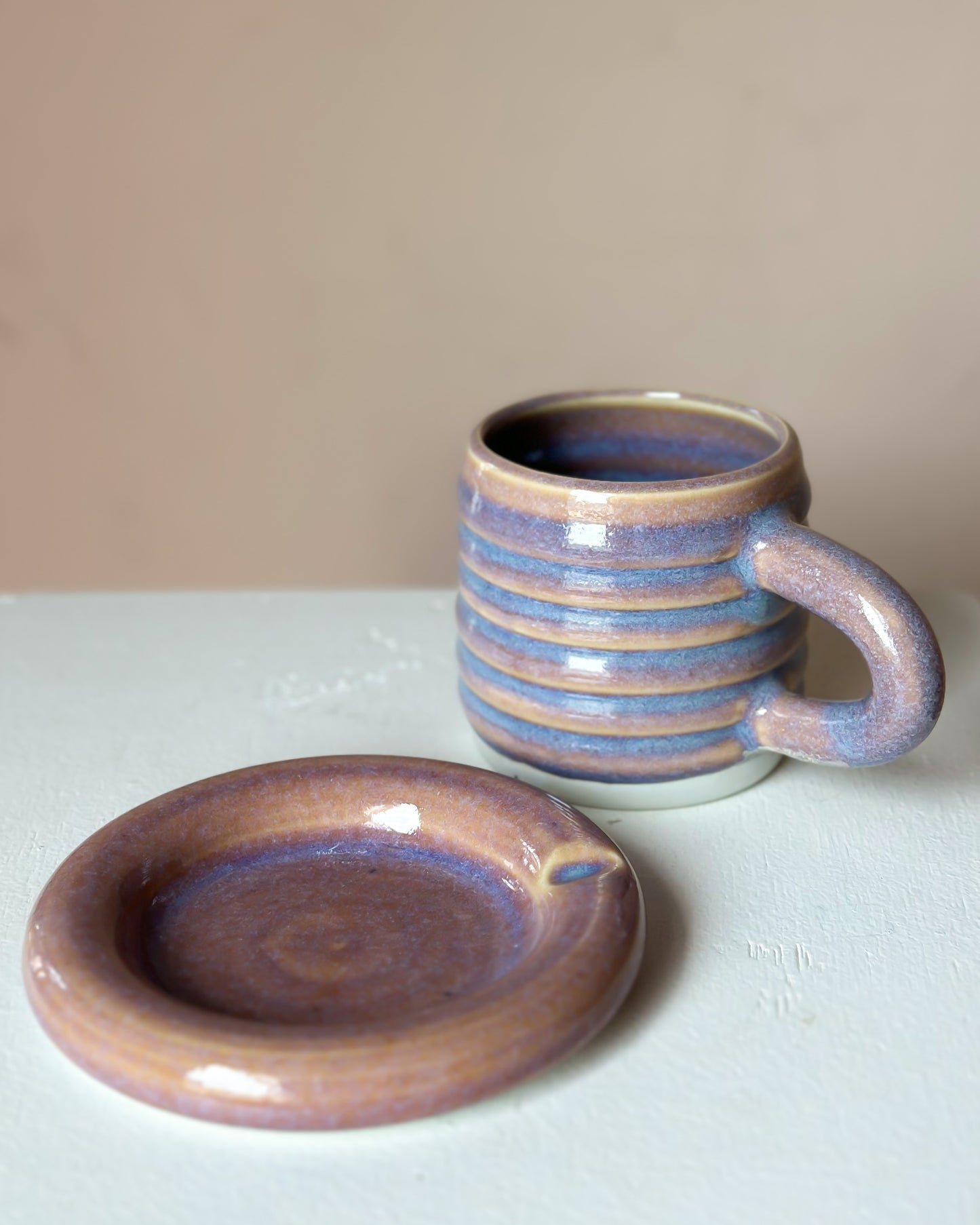 Sunset bubble mug & saucer (34)