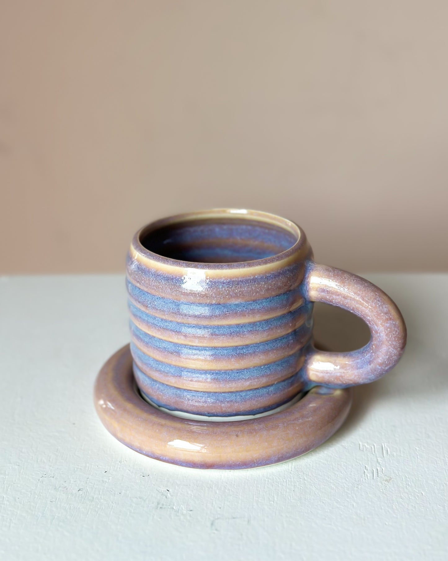 Sunset bubble mug & saucer (35)