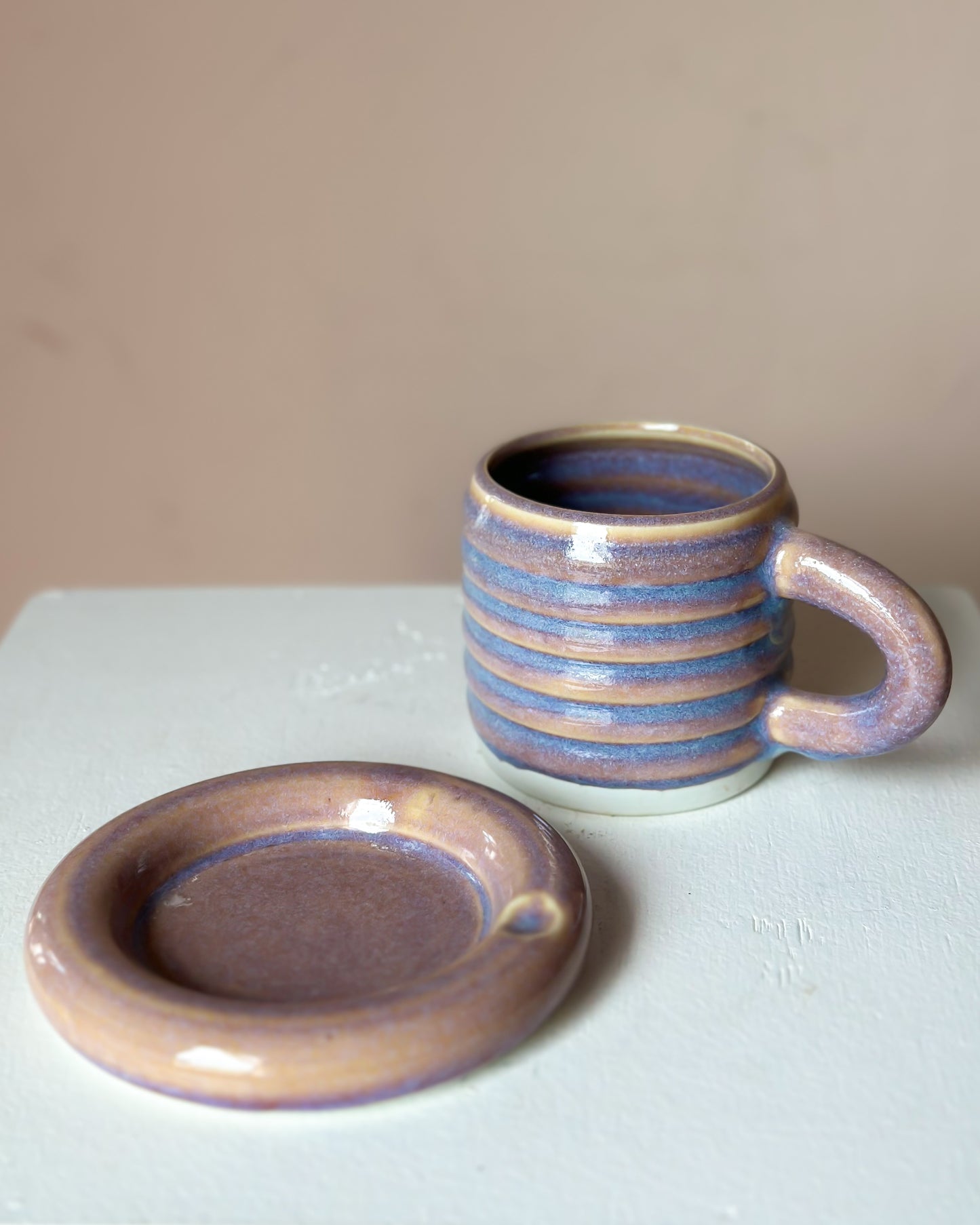 Sunset bubble mug & saucer (35)