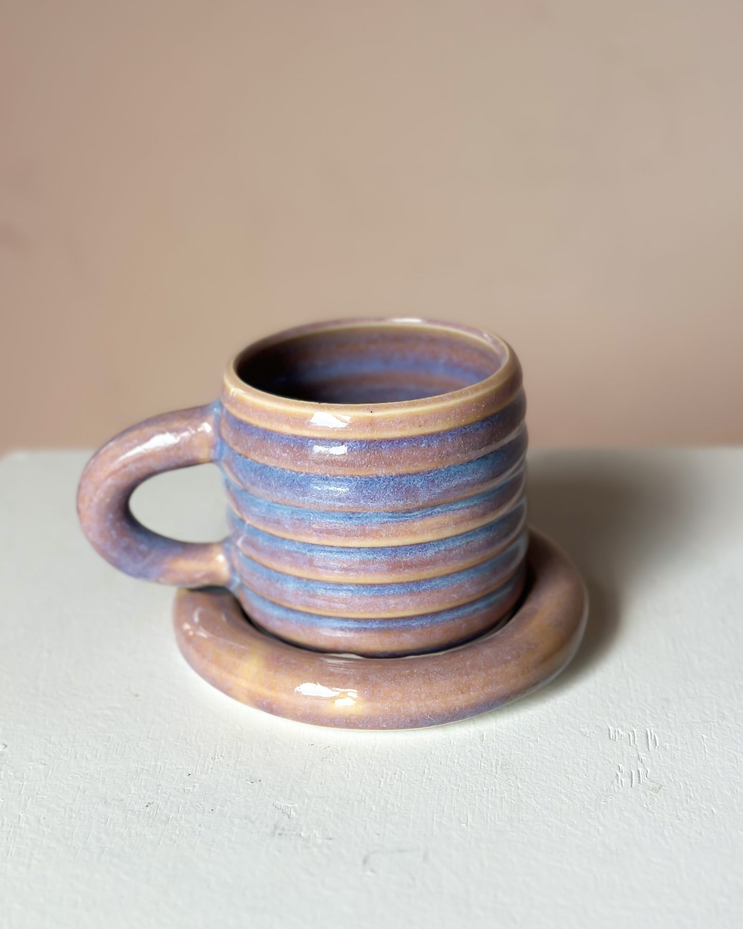 Sunset bubble mug & saucer (17)