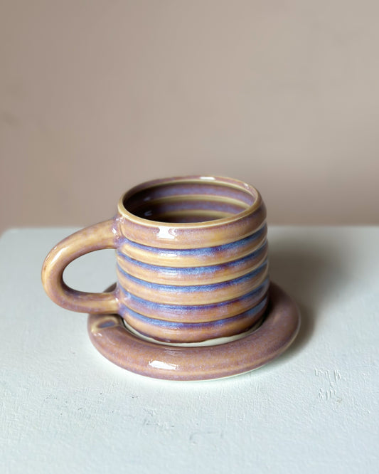 Sunset bubble mug & saucer (29)