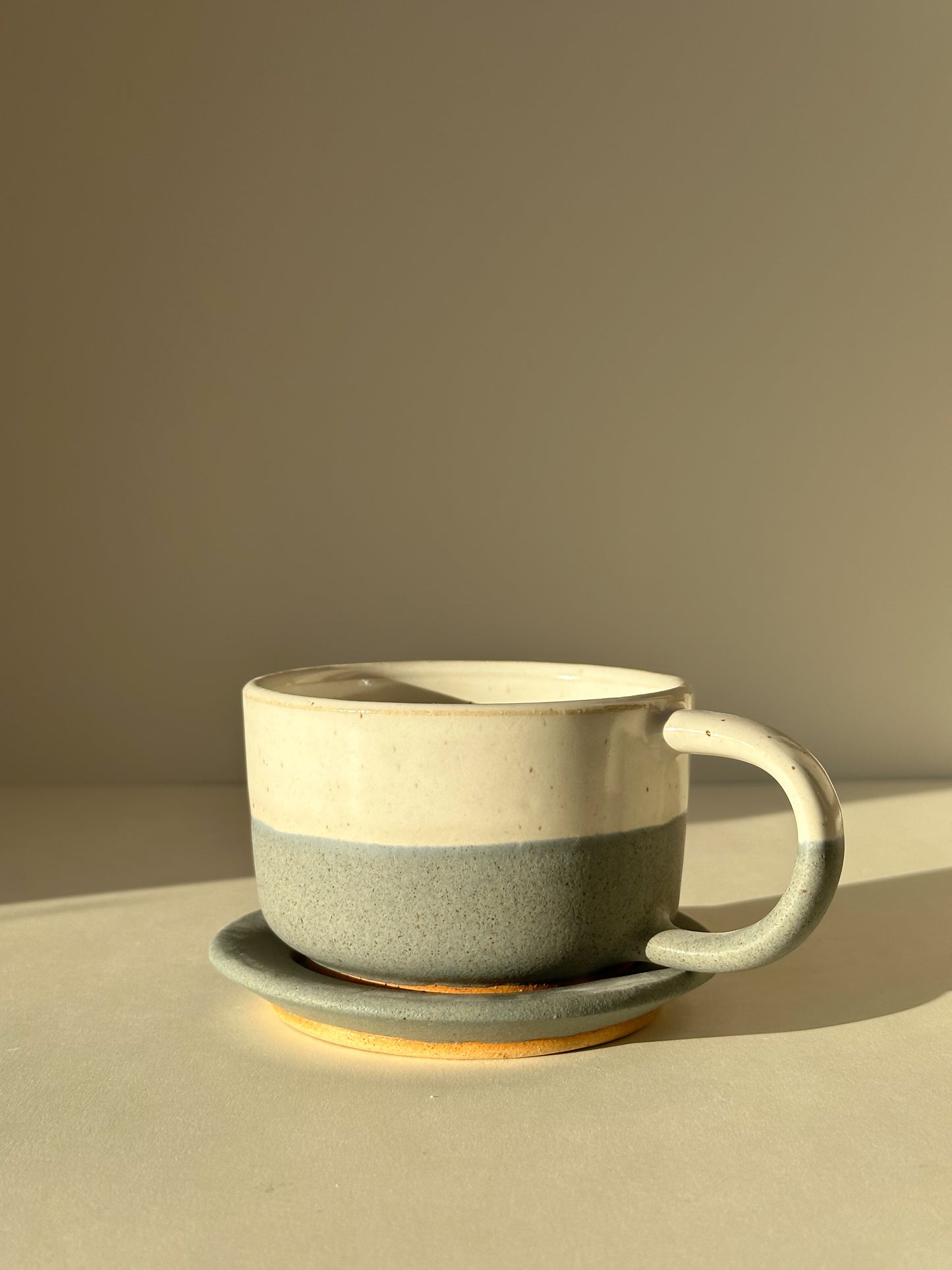 Cloudy Seaside Cup and Saucer