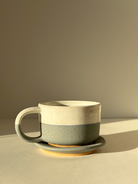 Cloudy Seaside Cup and Saucer